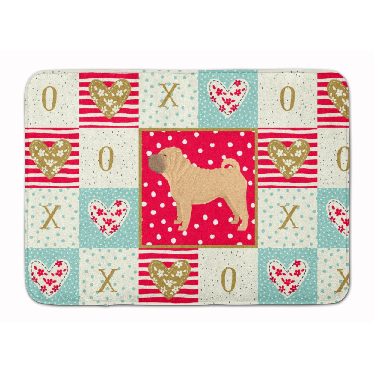 Shar Pei Love Machine Washable Memory Foam Mat