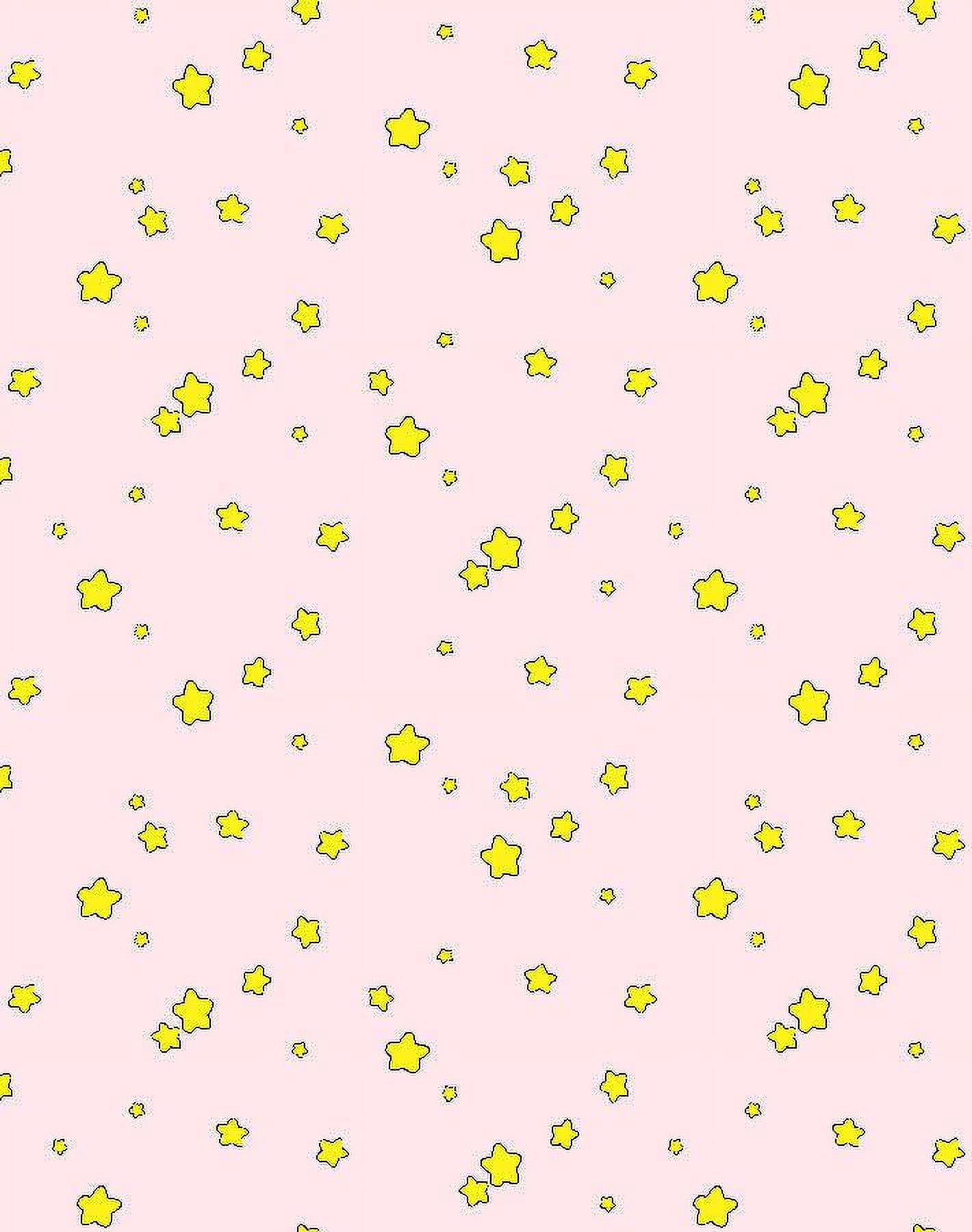 Shooting Stars Removable Vinyl Wallpaper by Barbie - Pink