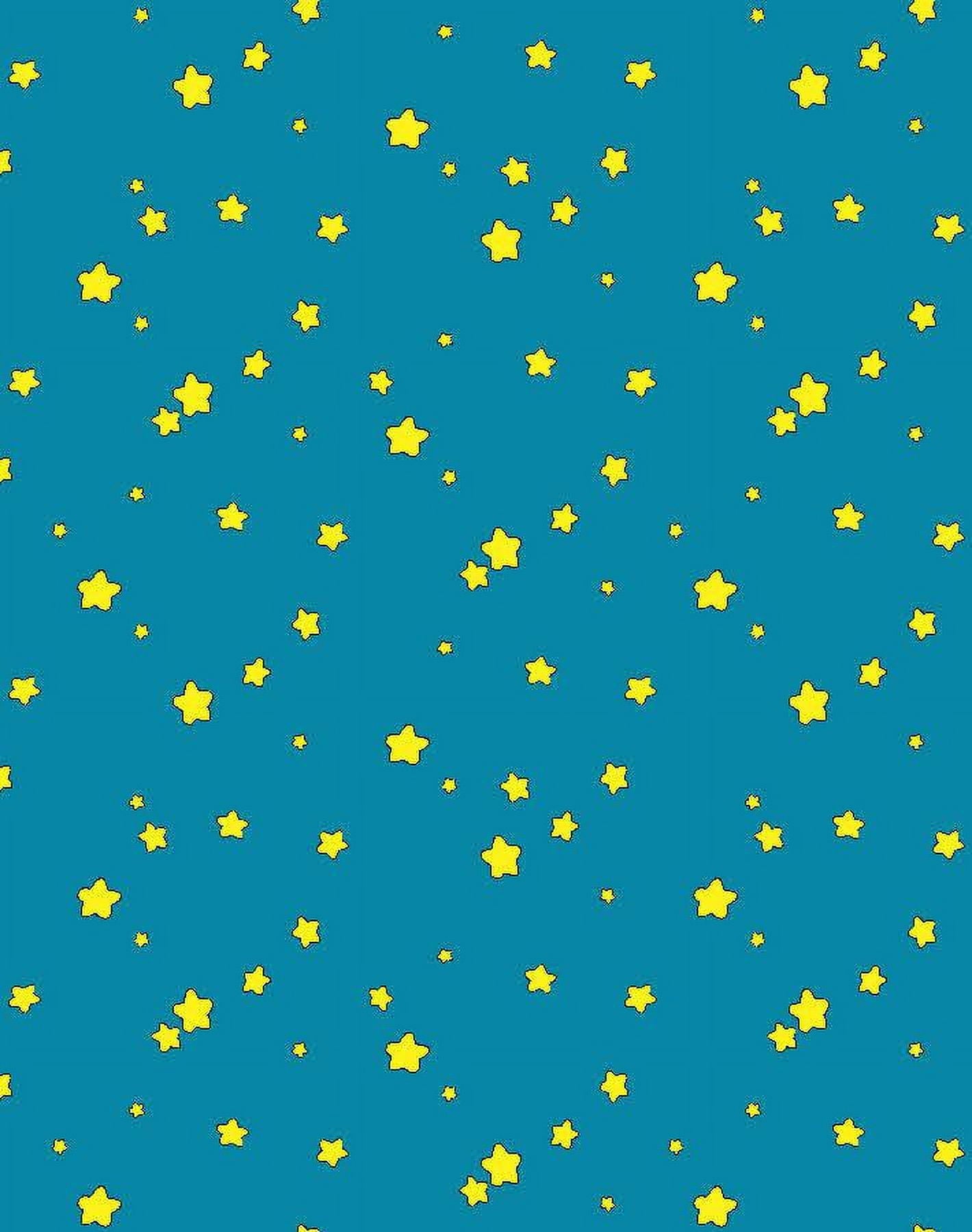Shooting Stars Removable Vinyl Wallpaper by Barbie - Teal