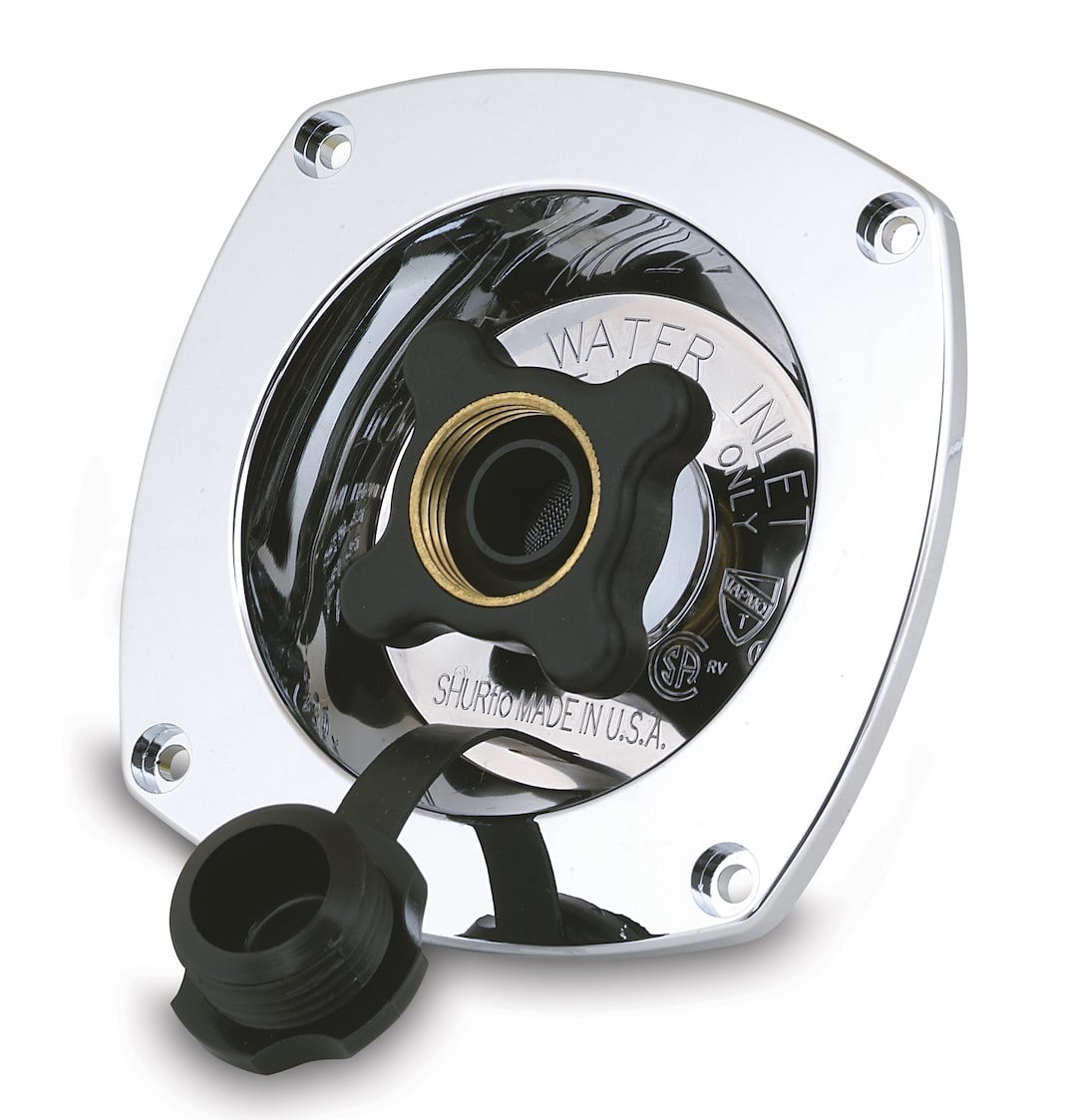 Shurflo 65 PSI Wall Mount Water Pressure Regulator, Chrome