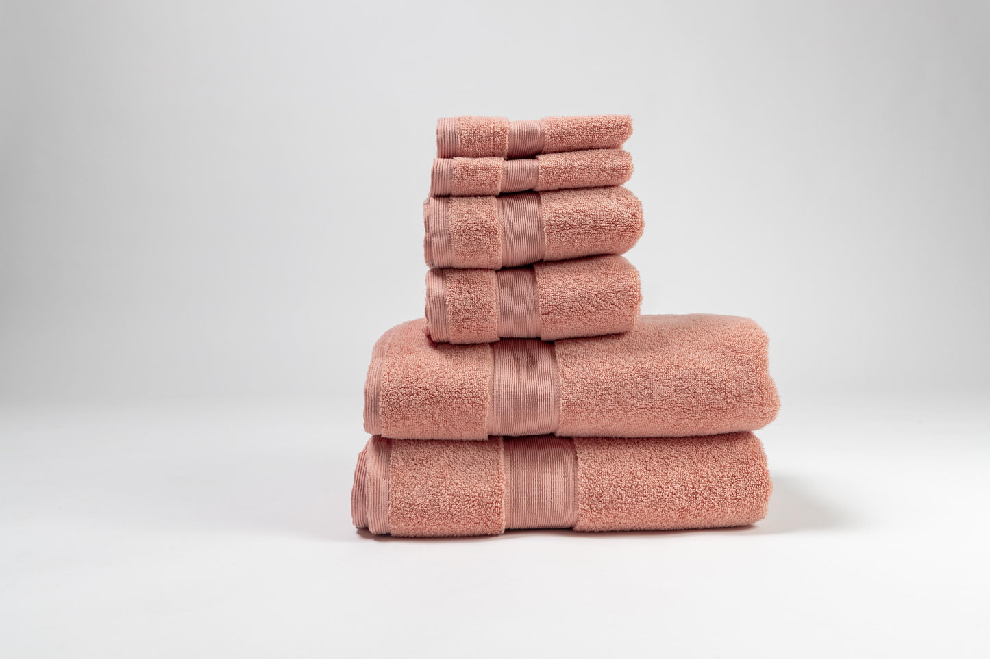 Signature 6-Piece 100% Cotton Bath Towel Set in Tiger Lily