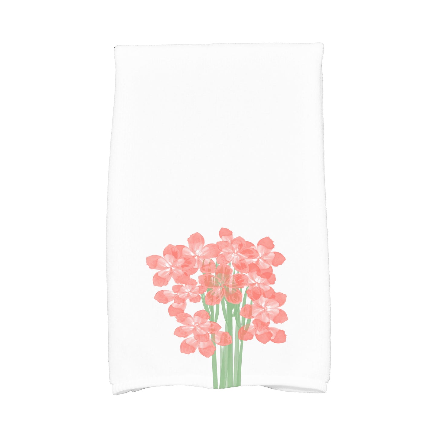 Simply Daisy, 16 x 25 Inch, Florpalida, Floral Print Kitchen Towel, Orange