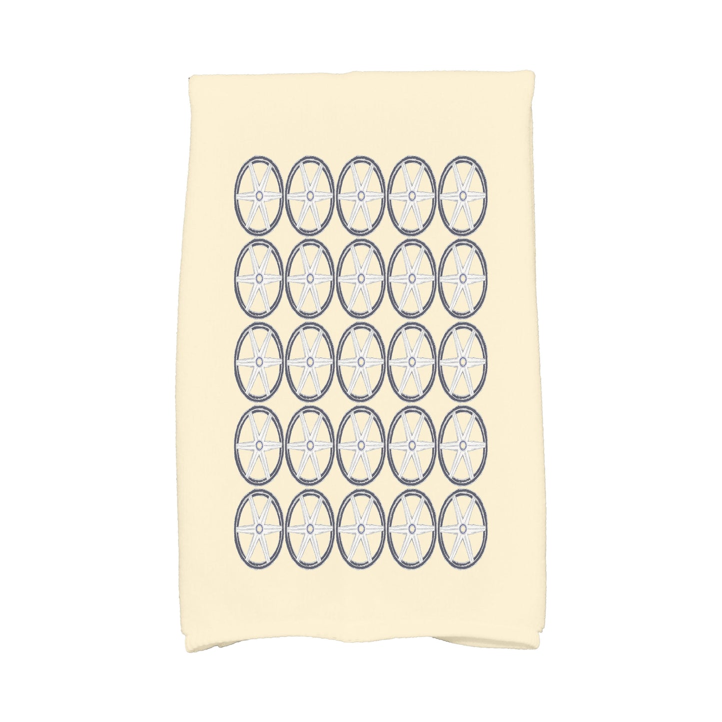 Simply Daisy, 16 x 25 Inch, Nautical Geo Square, Geometric Print Kitchen Towel, Yellow