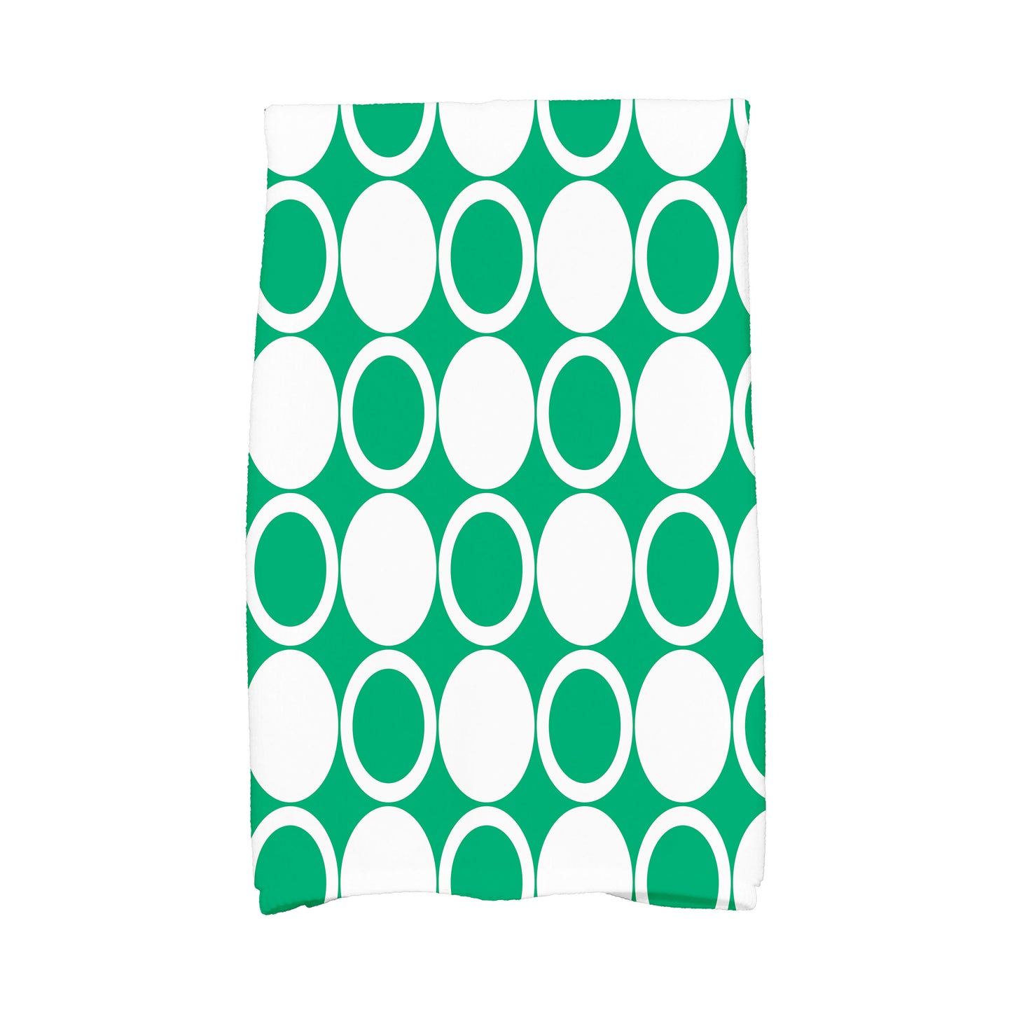 Simply Daisy, 16 x 25 Inch, Small Modcircles, Geometric Print Kitchen Towel, Green
