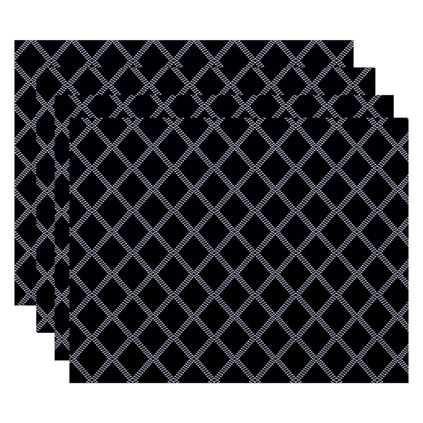 Simply Daisy 18" x 14" Diamond Dots Geometric Print Placemats, Set of 4