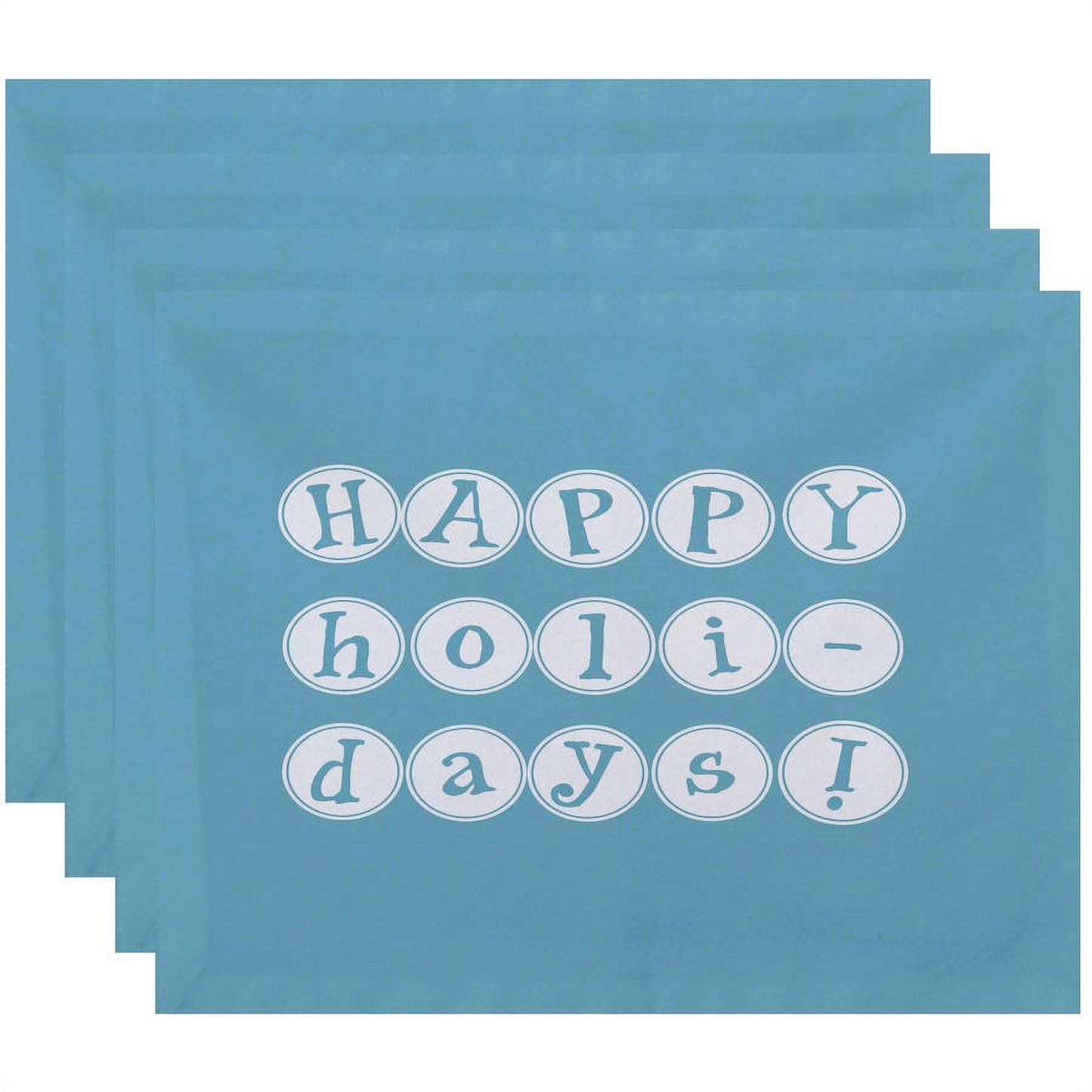 Simply Daisy 18" x 14" Happy Holidays Word Print Placemats, Set of 4