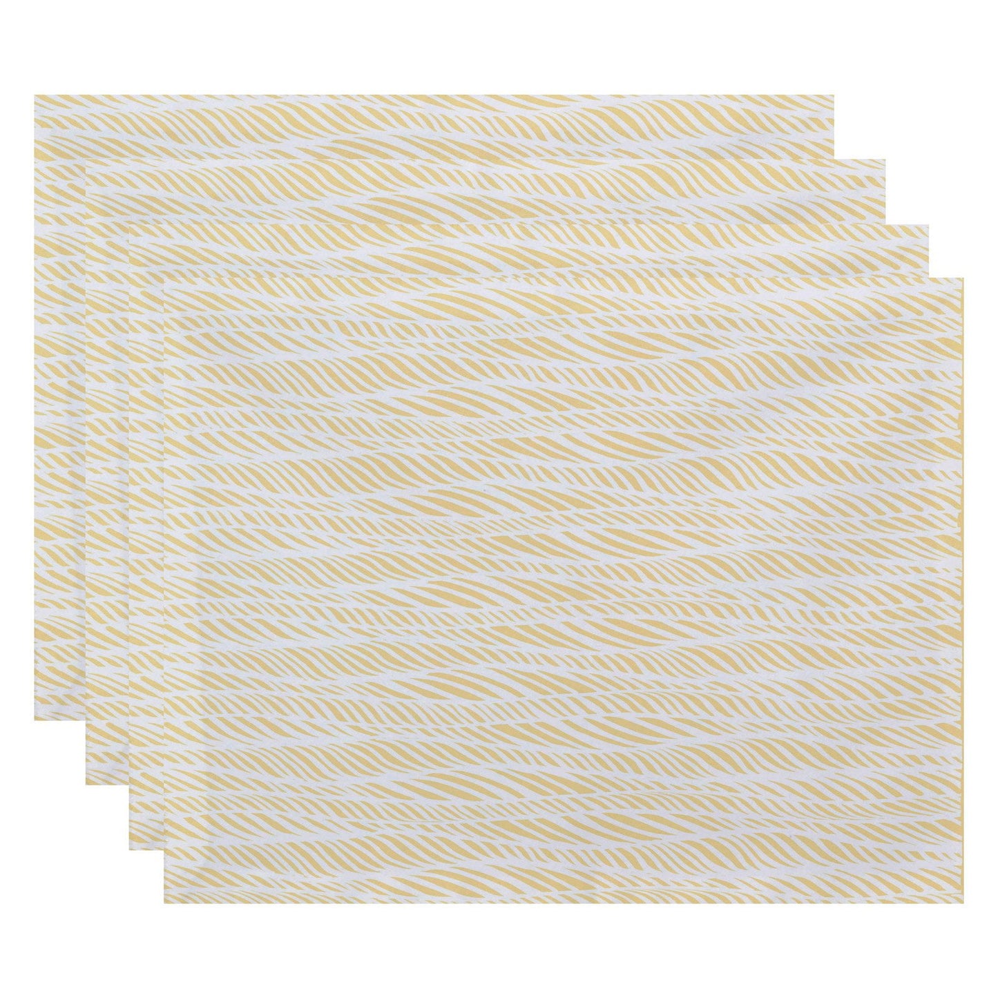 Simply Daisy 18" x 14" Rolling Waves Geometric Print Placemat, Set of 4