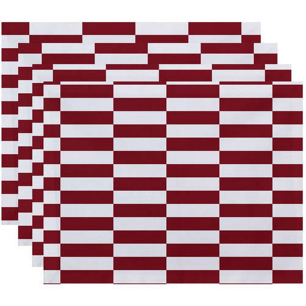 Simply Daisy 18" x 14" Stair Stepping Stripes Print Placemat