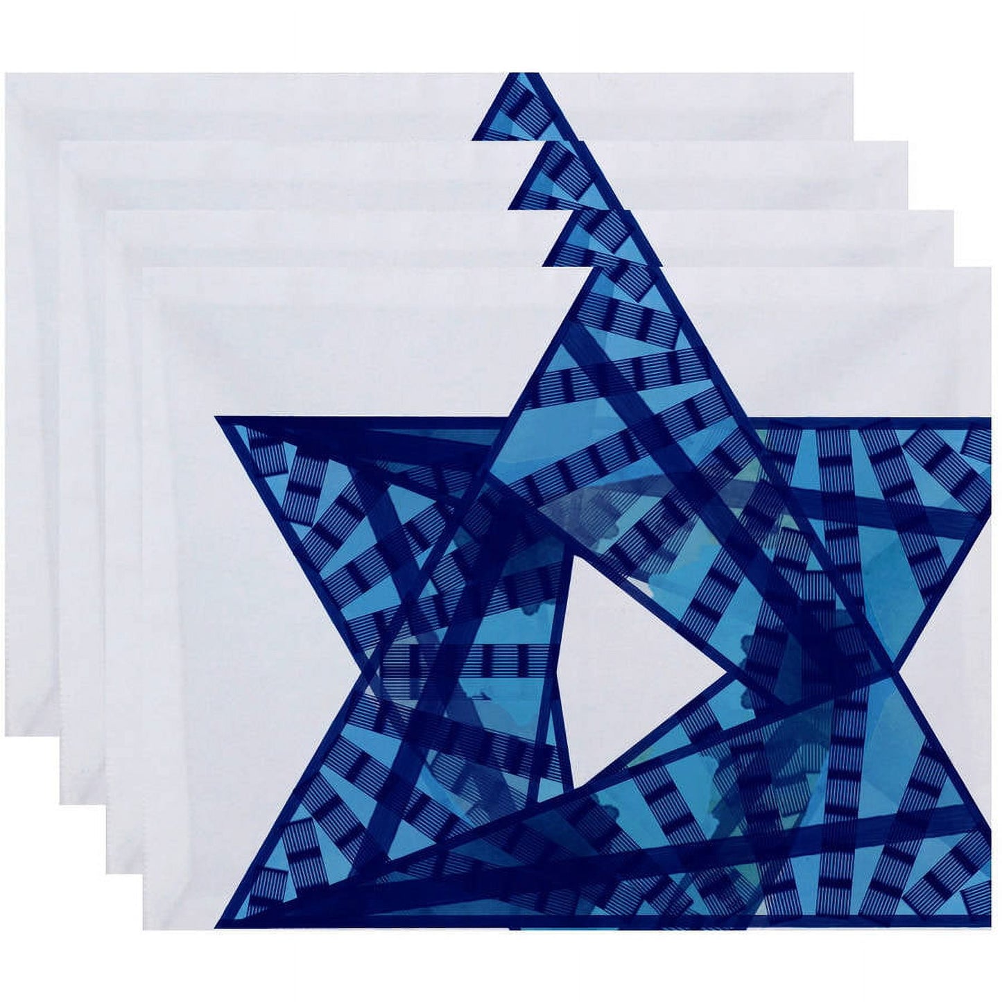 Simply Daisy 18" x 14" Star Mosaic Geometric Print Placemats, Set of 4