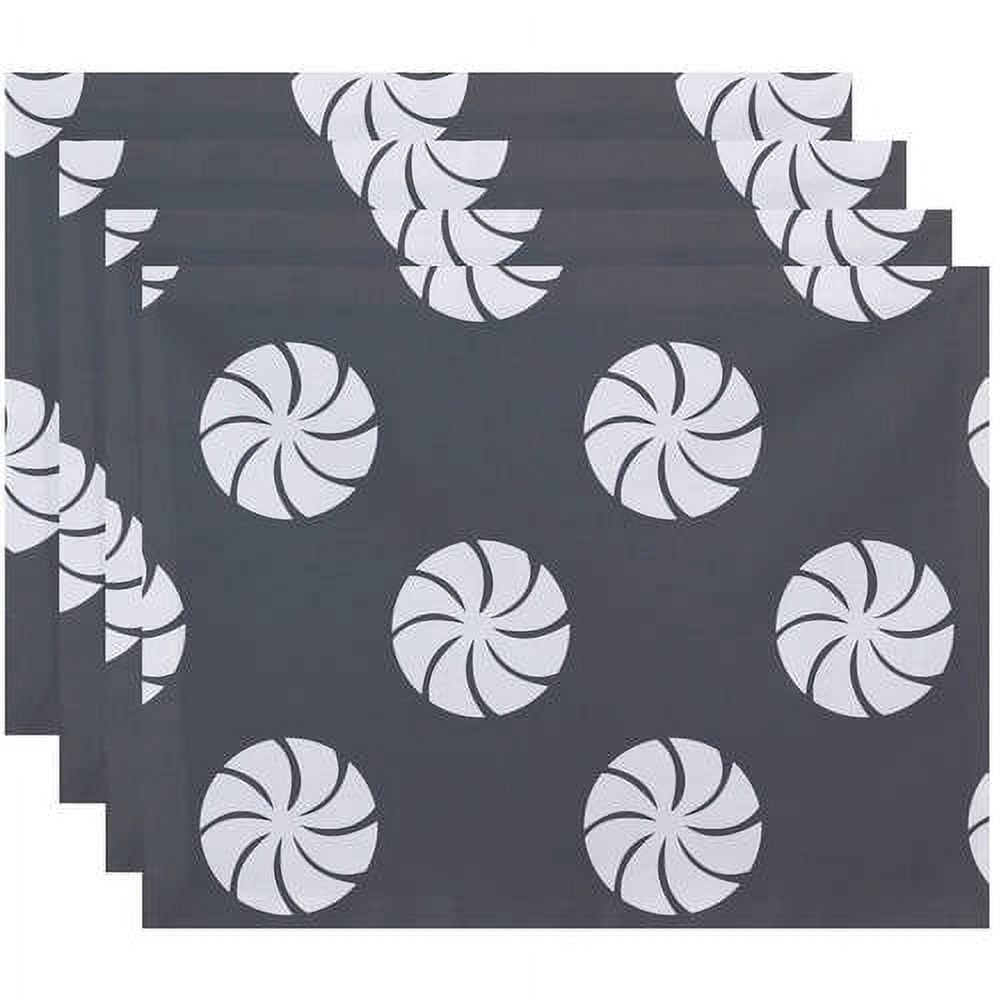 Simply Daisy 18" x 14" Whirl of the Season Holiday Geometric Print Placemat