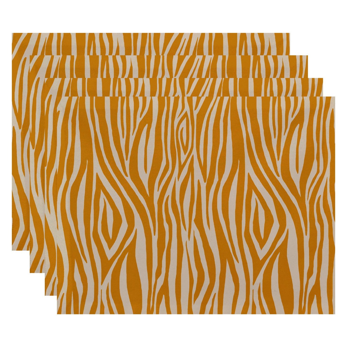 Simply Daisy 18" x 14" Wood Stripe Geometric Print Placemats, Set of 4