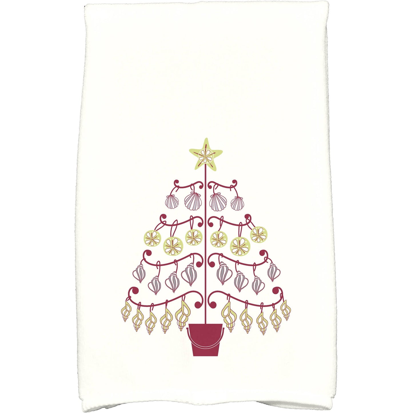 Simply Daisy 18" x 30" Beach Tree Holiday Geometric Print Kitchen Towel
