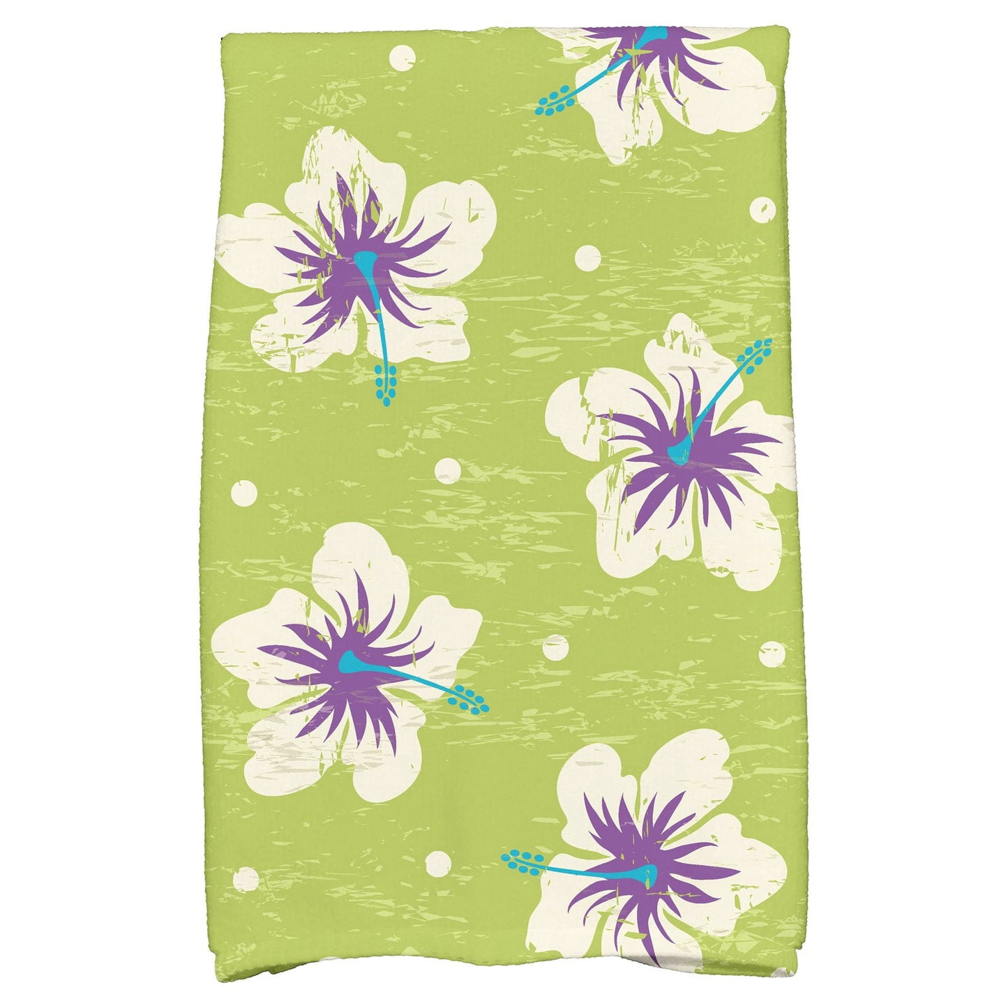 Simply Daisy 18" x 30" Hibiscus Blooms Floral Print Hand Towel