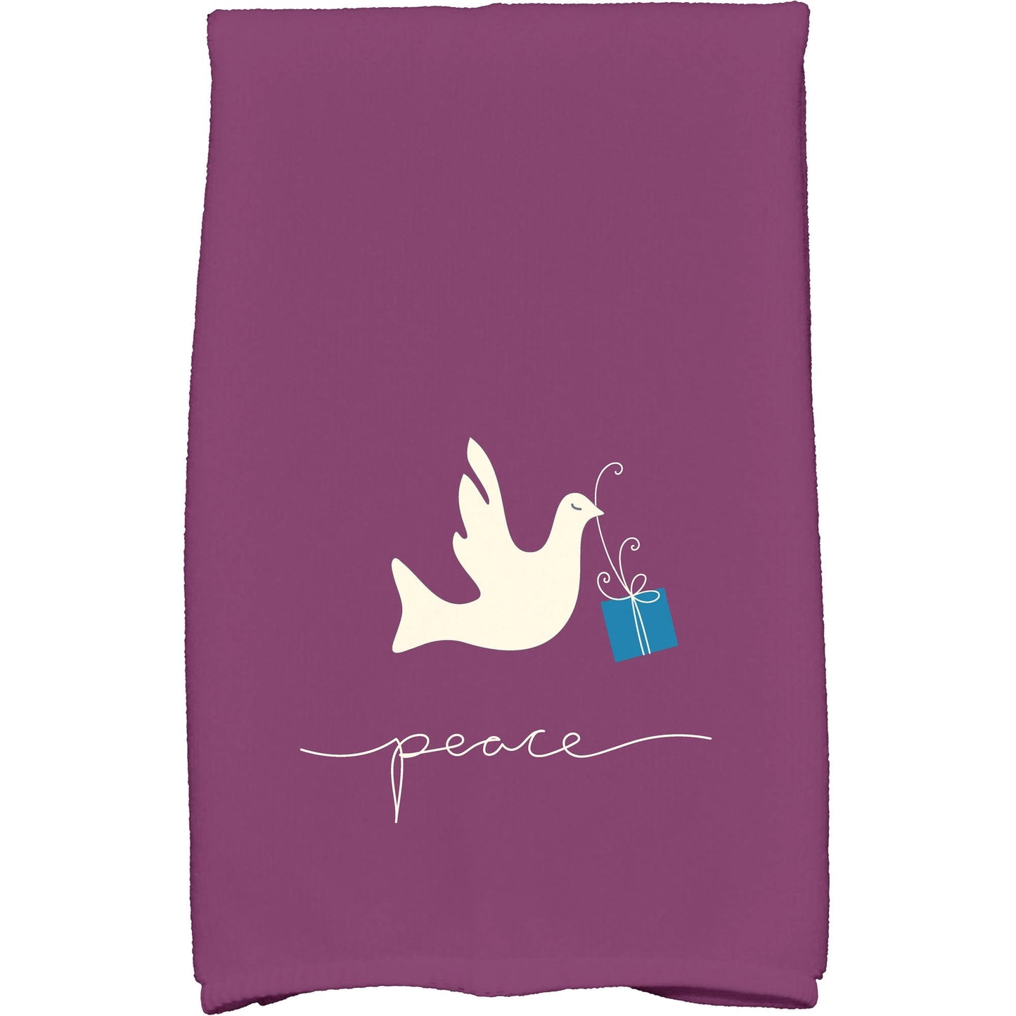 Simply Daisy 18" x 30" Peace Dove Holiday Animal Print Kitchen Towel