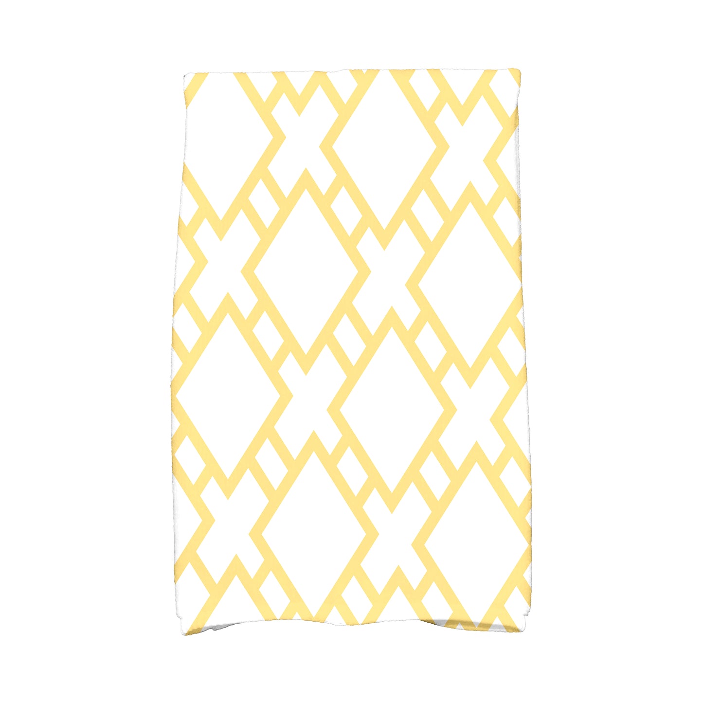 Simply Daisy, 18" x 30" inch, Square in St. Louis Geometric Print Hand Towel, Yellow