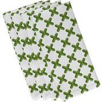 Simply Daisy 19" x 19" Criss Cross Geometric Print Napkin (Set of 4)