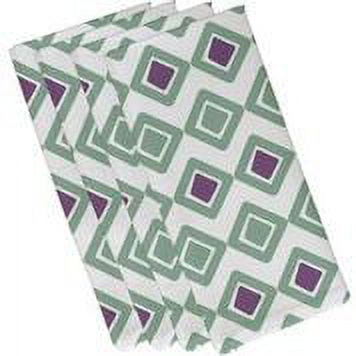 Simply Daisy 19" x 19" Diamond Jive 2 Geometric Print Napkin (Set of 4)