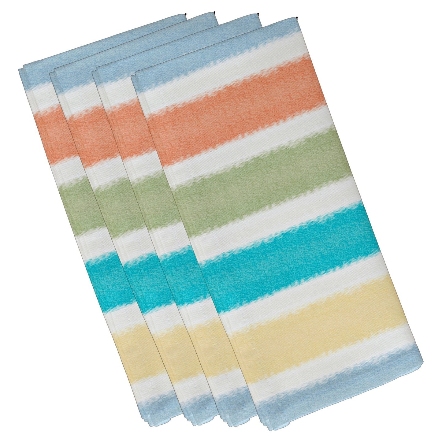 Simply Daisy 19" x 19" Fun in the Sun Stripe Print Napkin, Set of 4