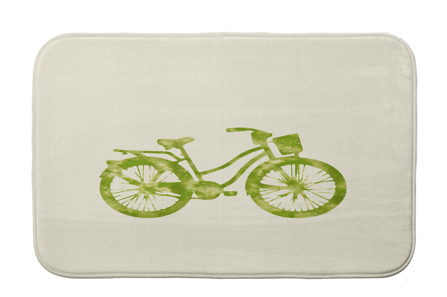 Simply Daisy 24" x 17" Plush Microfiber Green Life Cycle Bath Mat