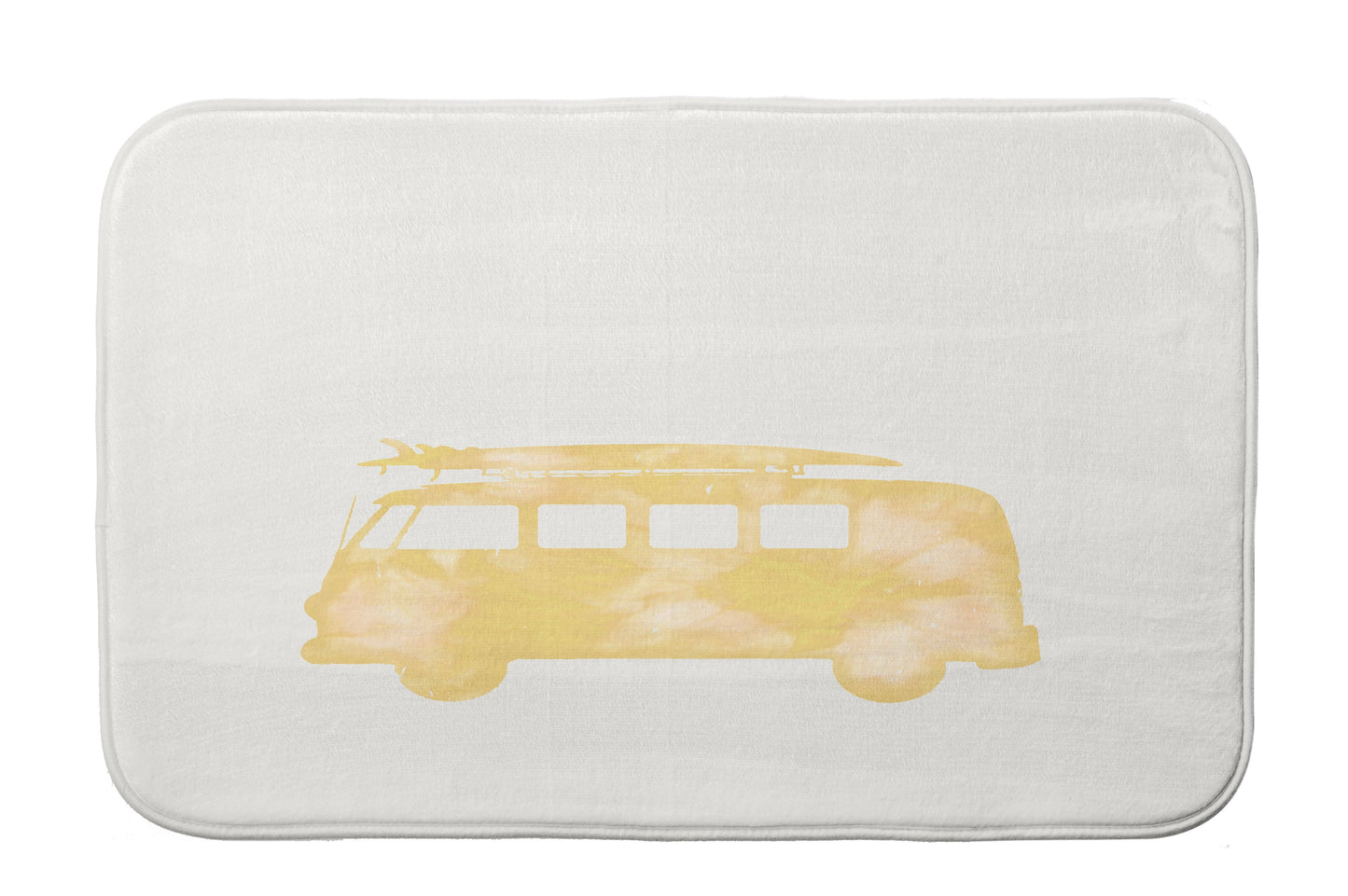 Simply Daisy 24" x 17" Plush Microfiber Yellow Beach Drive Bath Mat