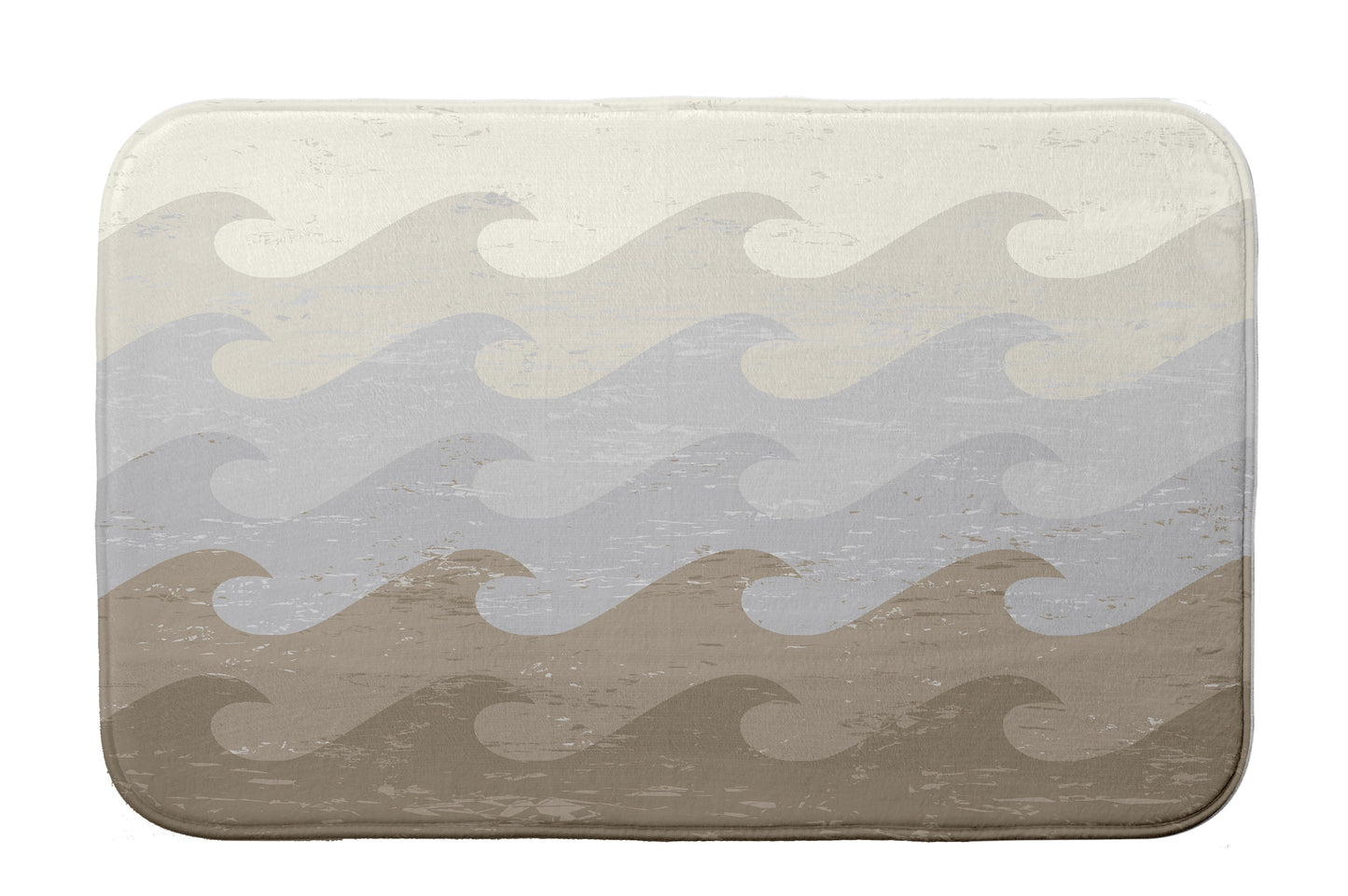 Simply Daisy 34" x 21" Plush Microfiber Grey Deep Sea Bath Mat