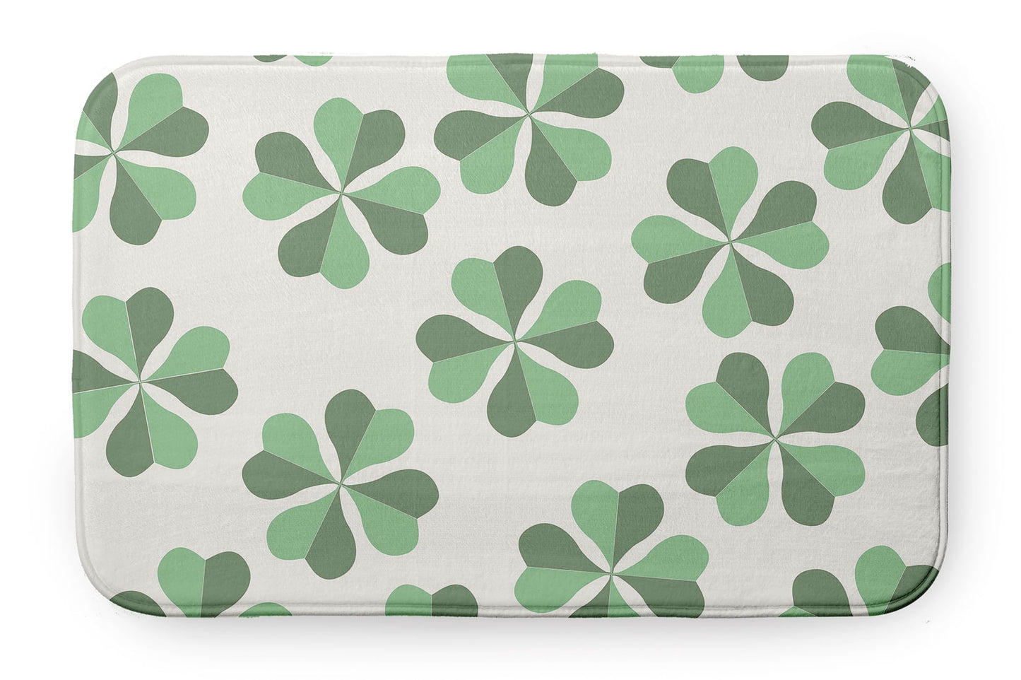 Simply Daisy 34" x 21" Plush Microfiber Laurel Tree Green Lucky Patch Bath Mat
