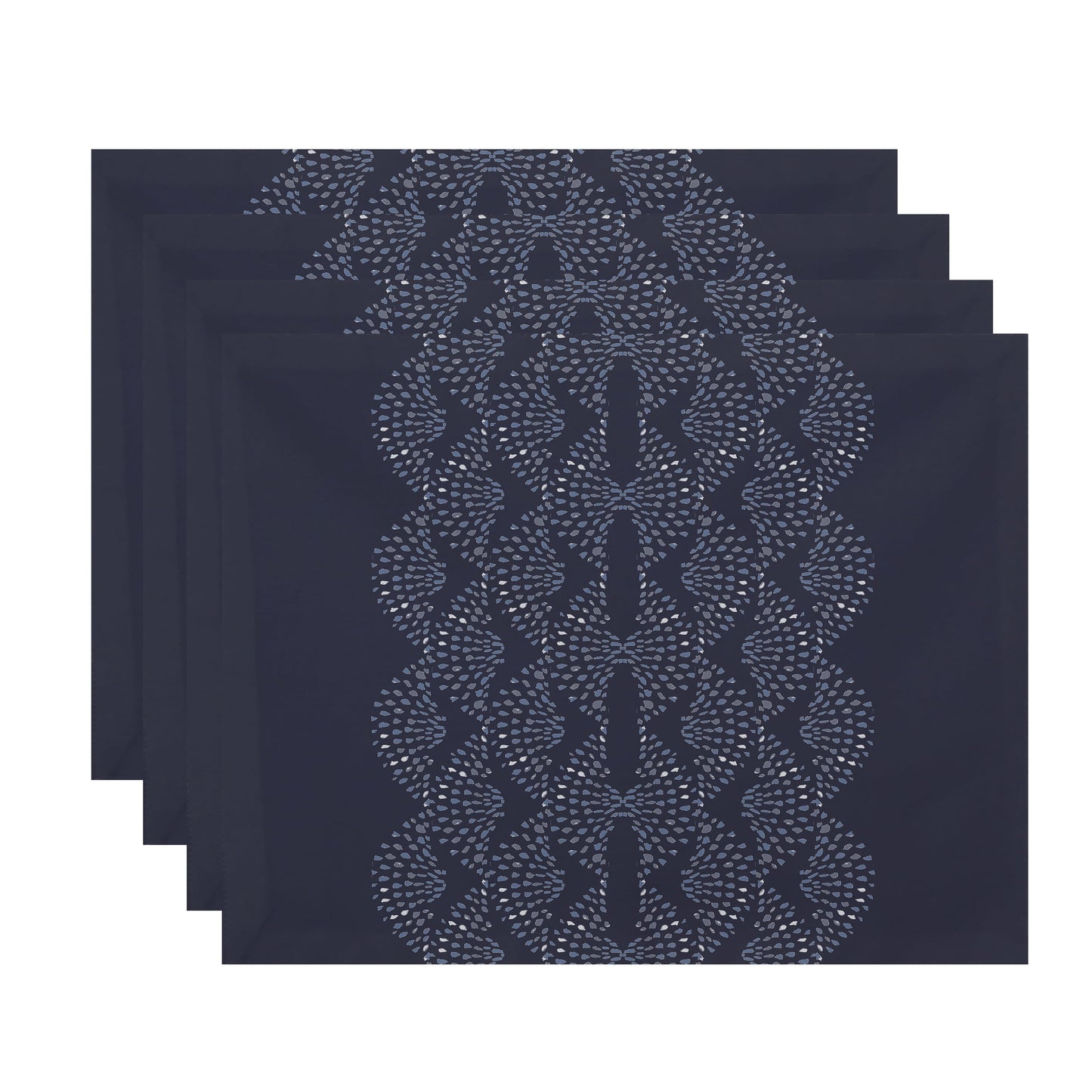 Simply Daisy Dotted Focus 18 x 14 Inch Blue Geometric Print Placemat (Set of 4)