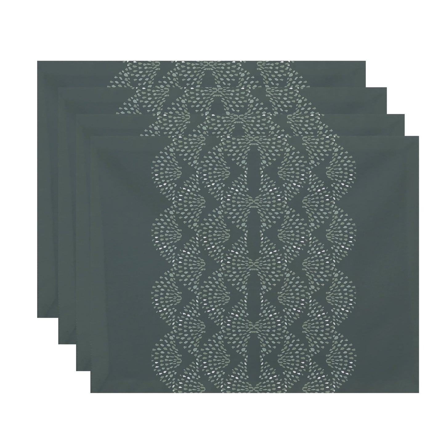 Simply Daisy Dotted Focus 18 x 14 Inch Green Geometric Print Placemat (Set of 4)