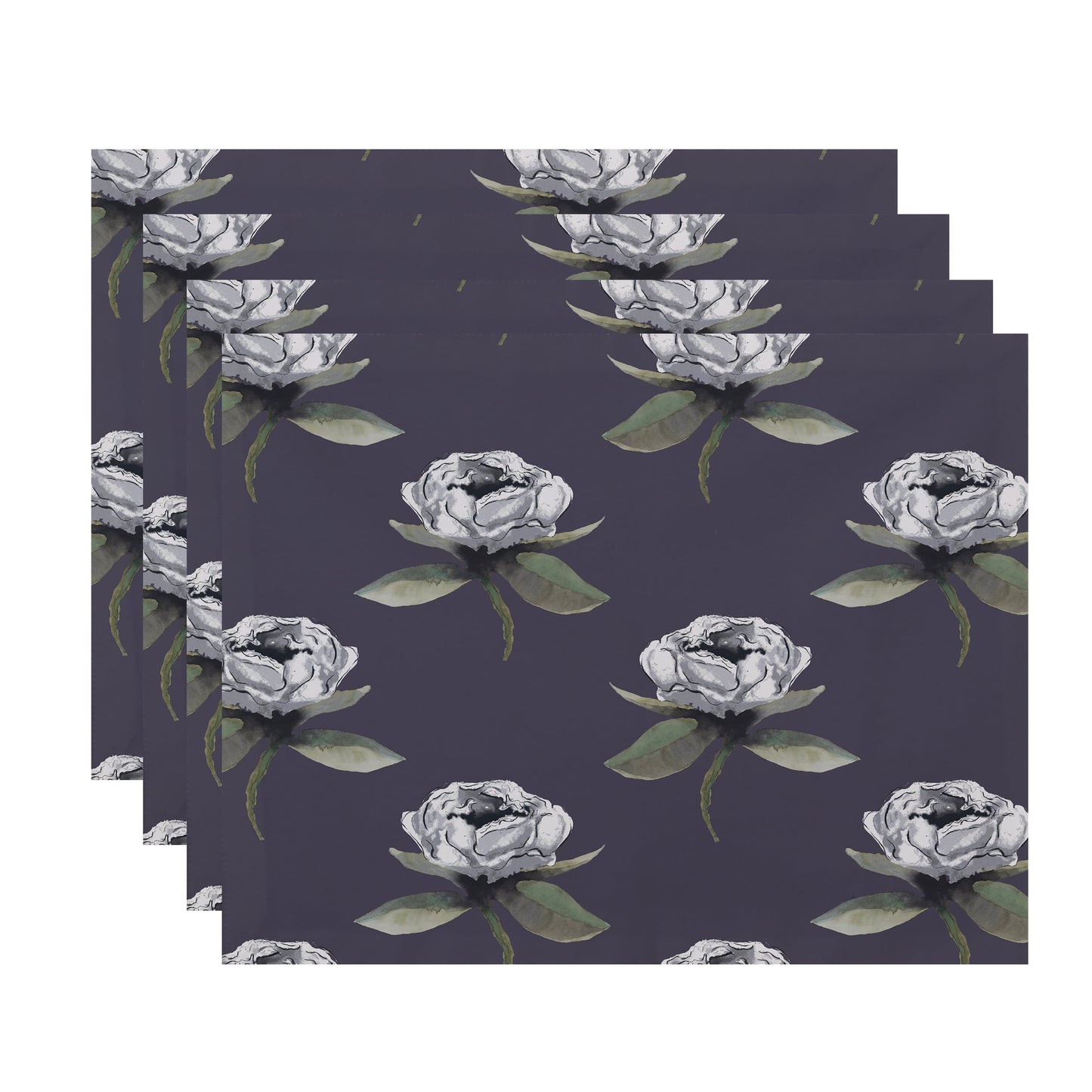 Simply Daisy Floral Bunch 18 x 14 Inch Purple Floral Print Placemat (Set of 4)