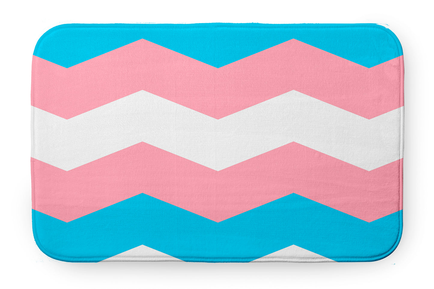 Simply Daisy Transgender Chevron Flag Plush Microfiber Foam BathMat