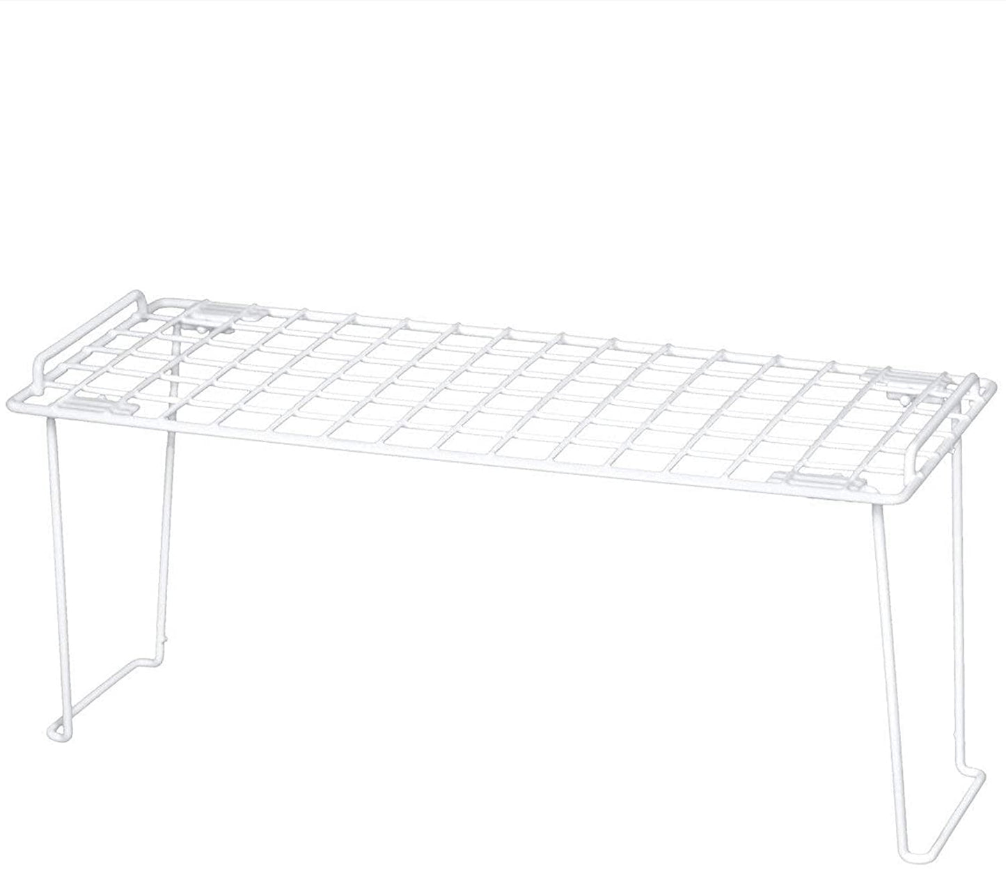Smart Design Stacking Cabinet Shelf Rack - Extra Large - 22 x 10 inch - White