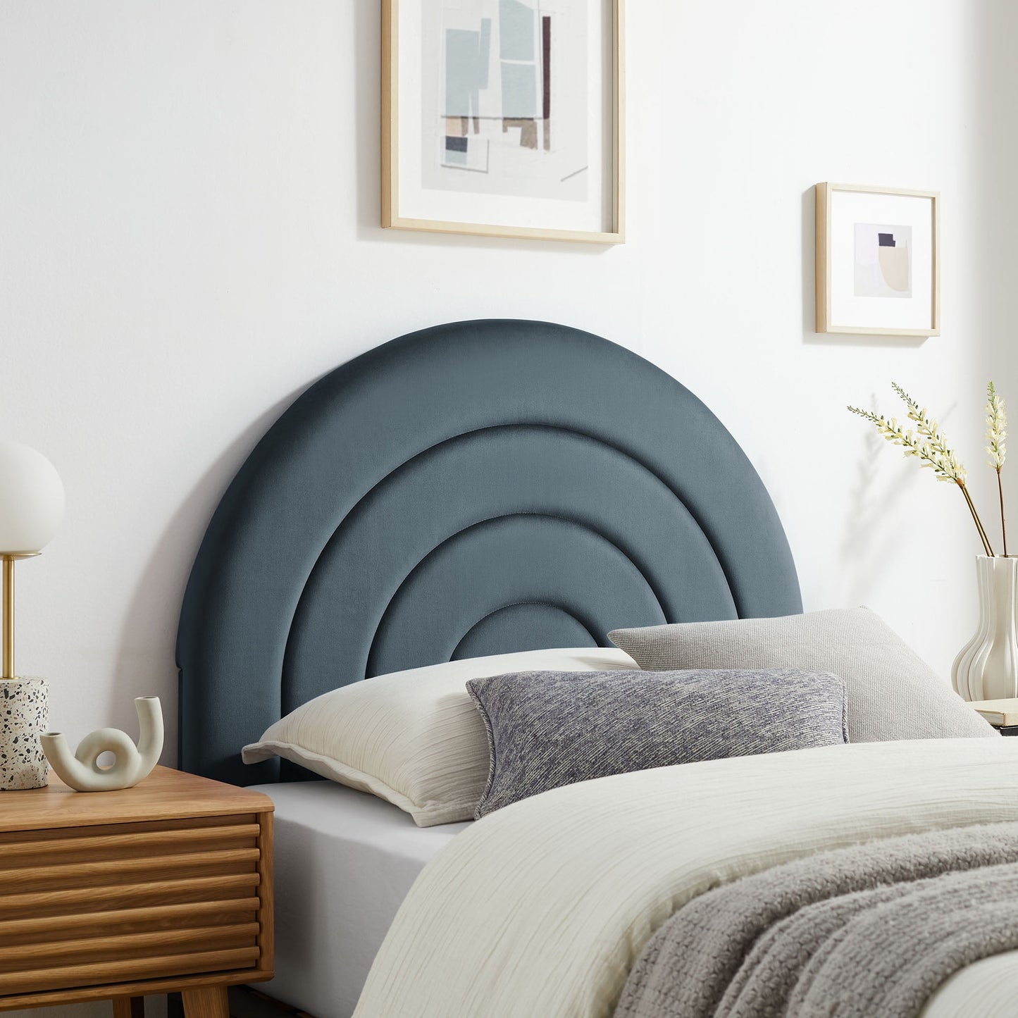 Solana Arched Performance Velvet Twin Headboard by Modway MOD-7169-CAB