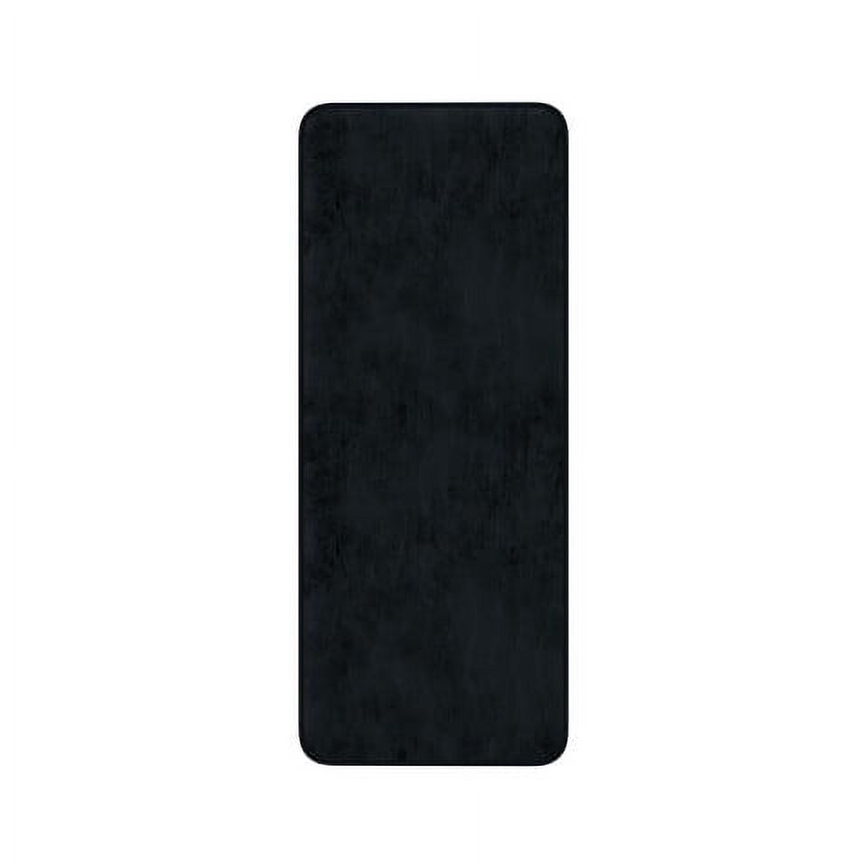 Somerset Home Microfiber Memory Foam Bathmat, Oversized Padded Nonslip Accent Rug, Black