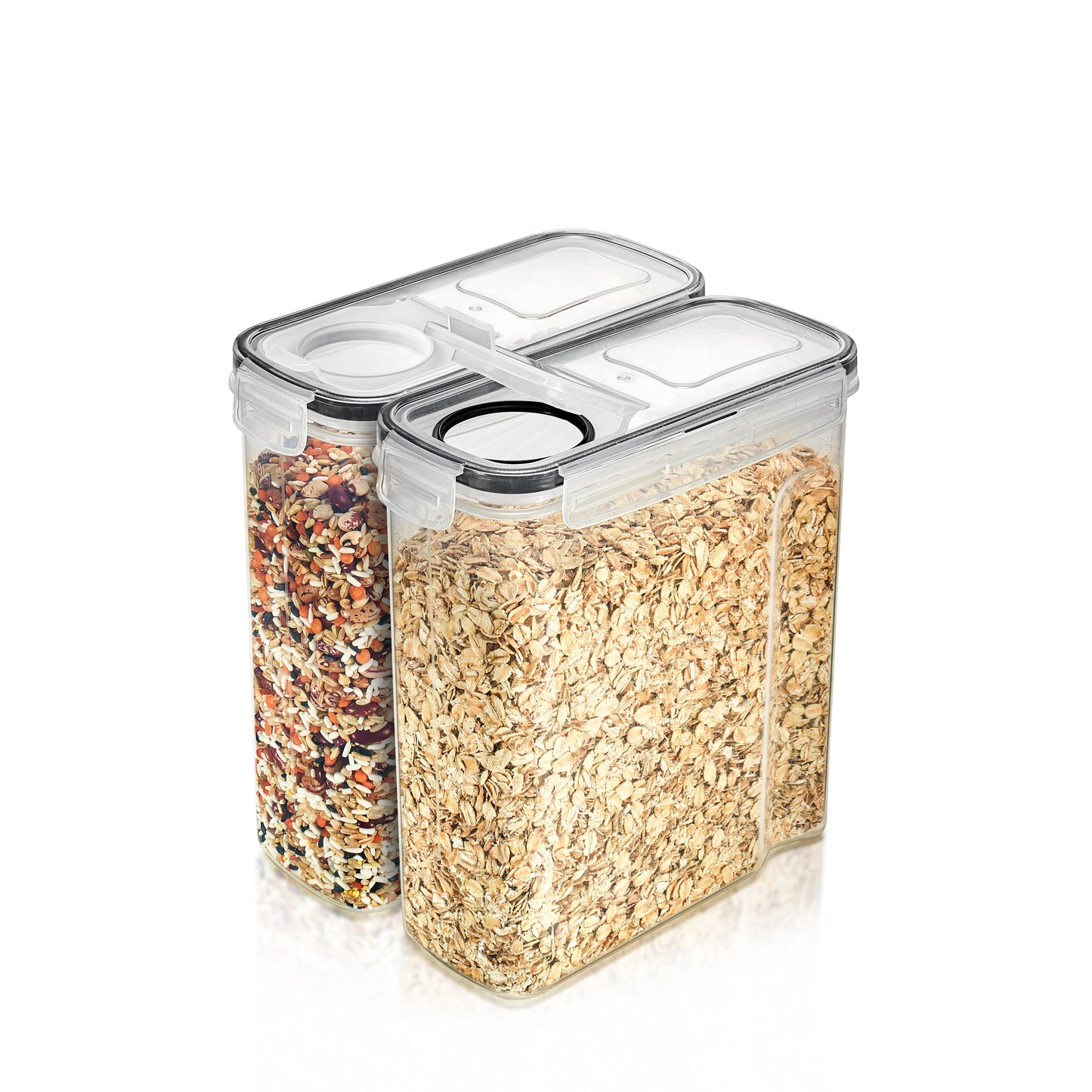 Sorbus 2 Pack Airtight Food Storage Dispenser Set for Beans, Pasta, Cereals, and More, (2L/8.4 Cups)