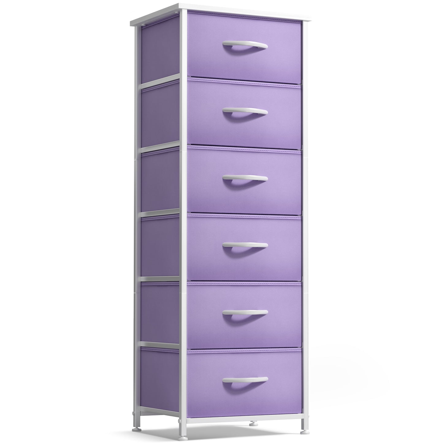 Sorbus 6-Drawer Fabric Dresser, Kids Bedroom Storage Tower, Purple