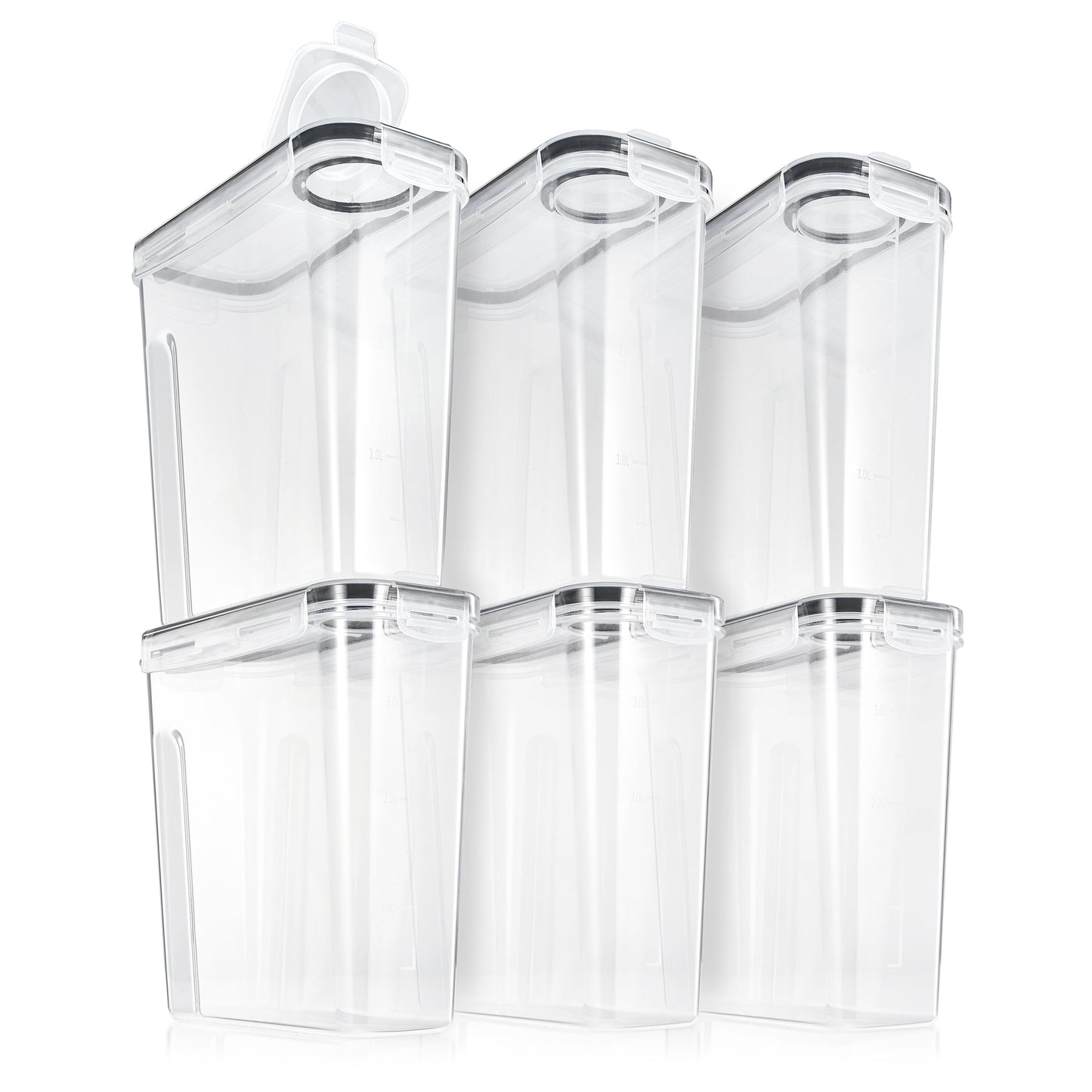 Sorbus 6-Pack 4L Airtight Food Storage Dispensers for Cereal, Pasta, Beans, Dry Foods