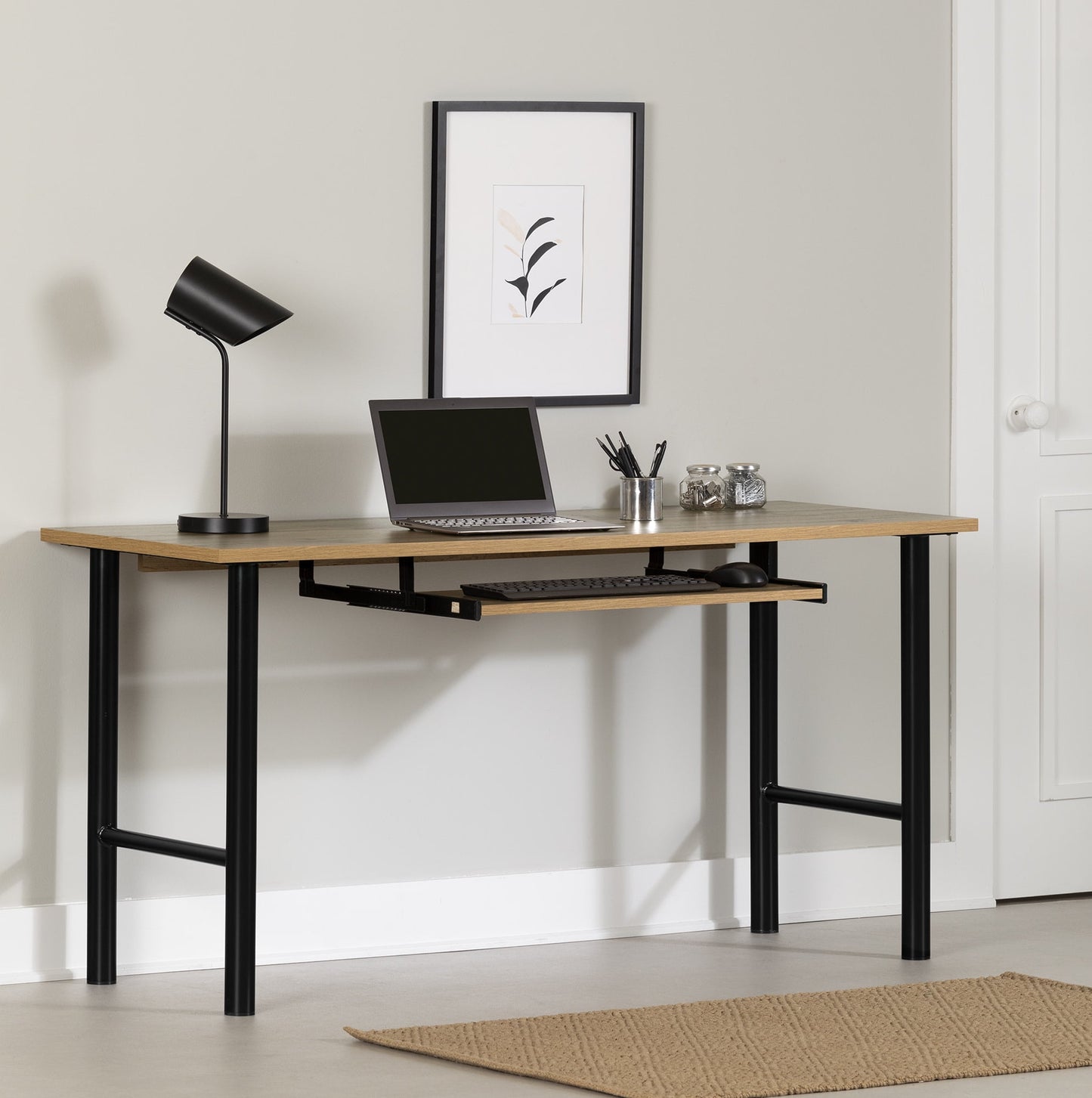 South Shore Ezra, Contemporary Desk, Brown