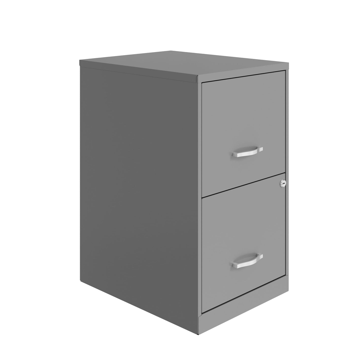 Space Solutions 18" Deep 2 Drawer Letter Width Vertical File Cabinet, Silver