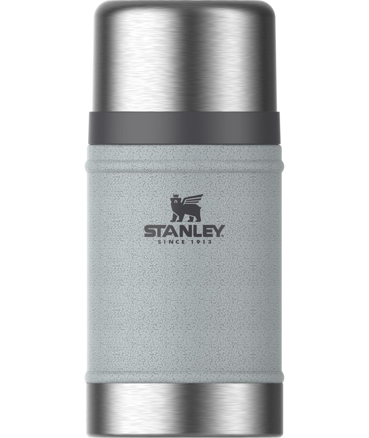 Stanley Legendary Classic Food Jar 24 oz - Hammertone Silver - Stainless Steel Insulated Jug for Hot & Cold Foods
