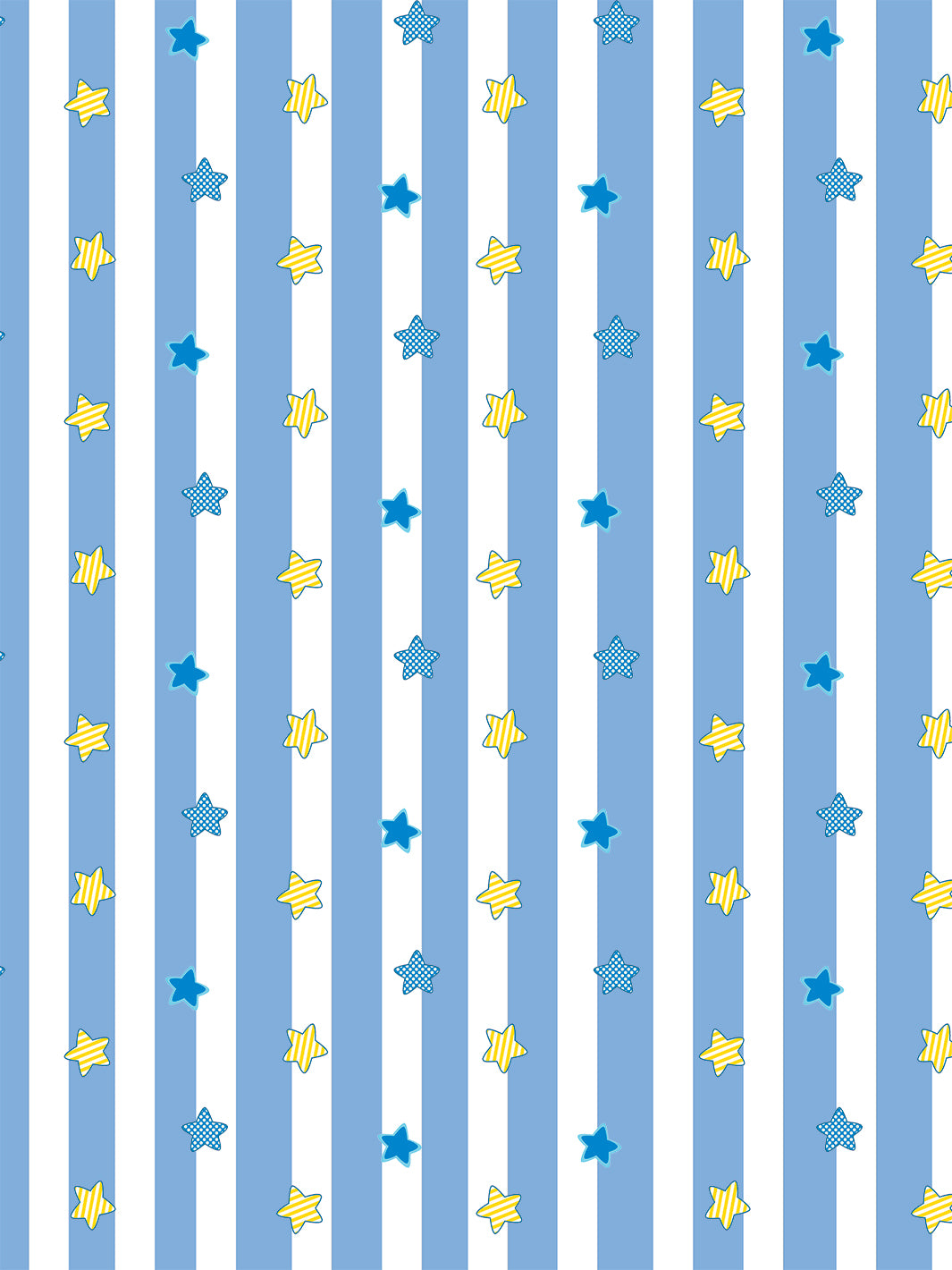 Stars and Stripes Removable Vinyl Wallpaper By Fisher-Price - Blue