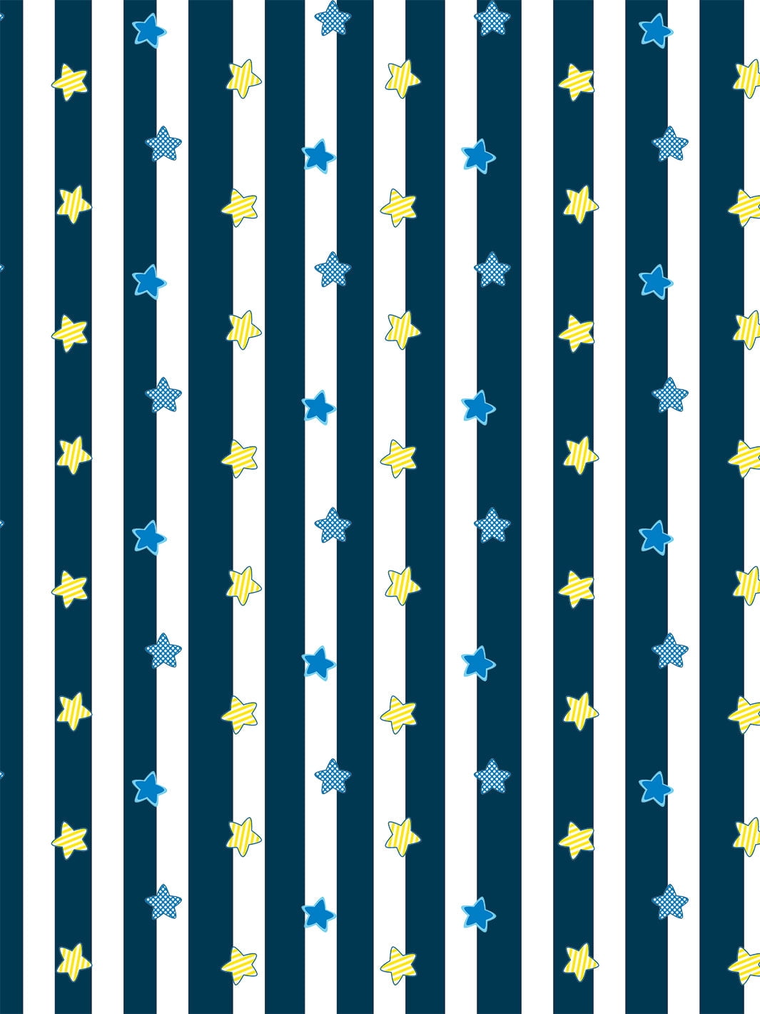 Stars and Stripes Removable Vinyl Wallpaper By Fisher-Price - Navy