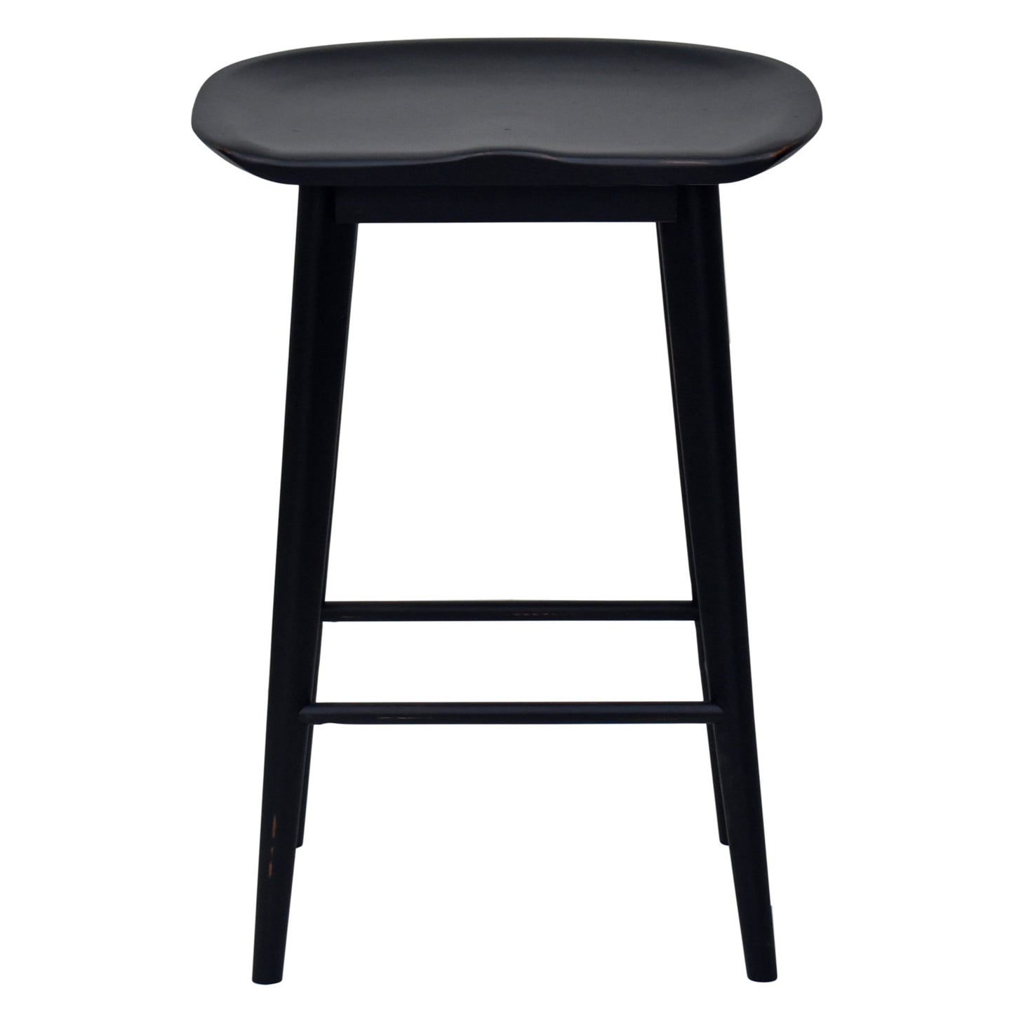 Steve Silver Hilton Black Solid Acacia Wood Counter Stool