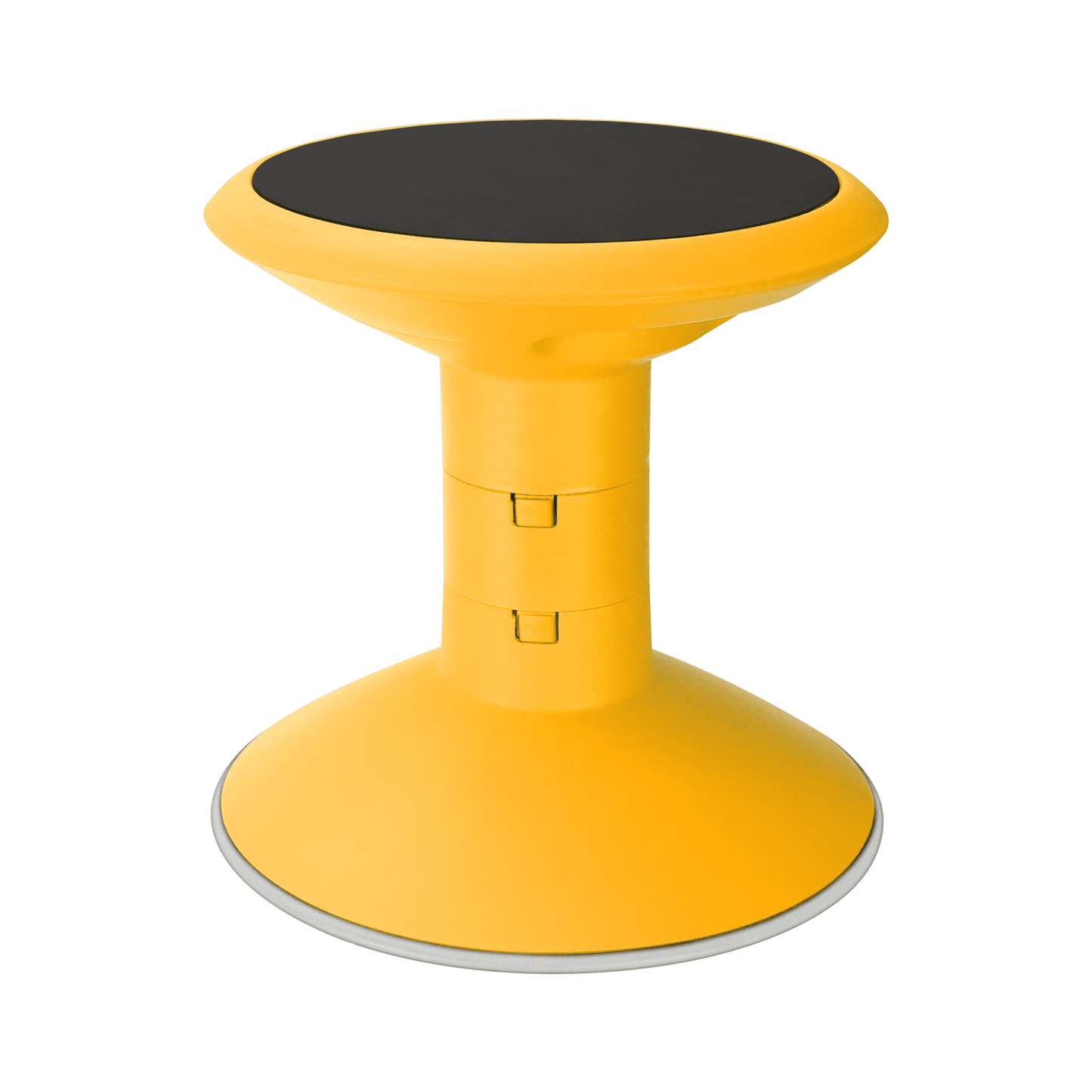 Storex Plastic Wiggle Stool, Adjustable 12-18 inch Backless Seat Height, Yellow
