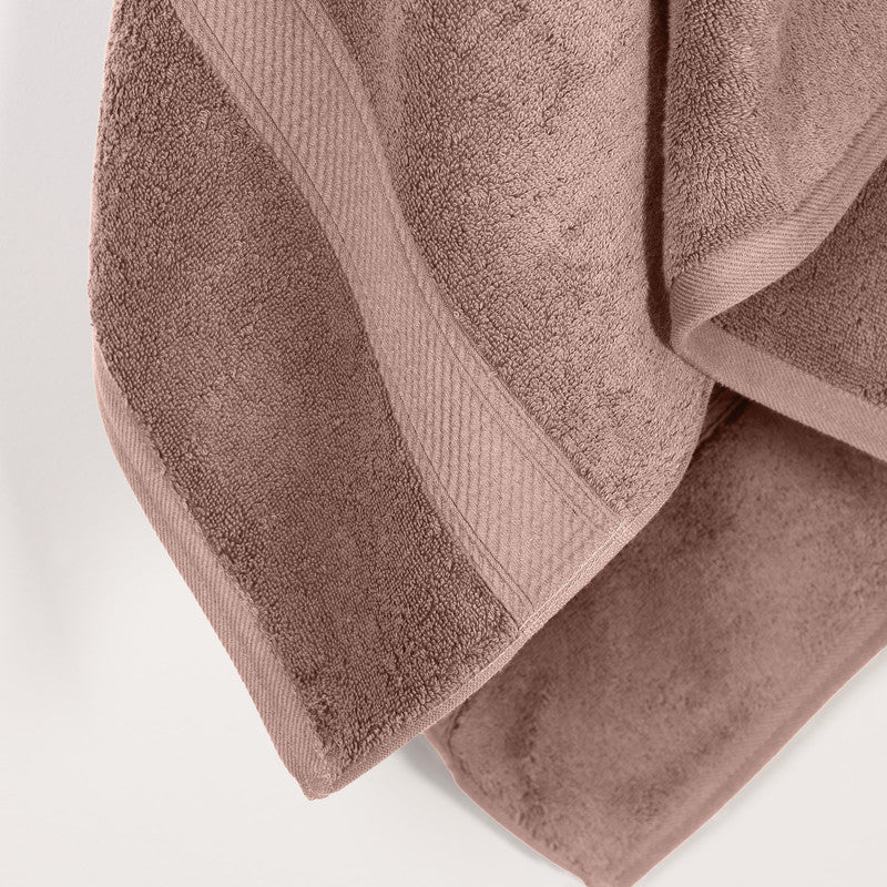 Superior 800 GSM Egyptian Cotton Heavyweight Bath Towel Set of 2, Muted Mauve