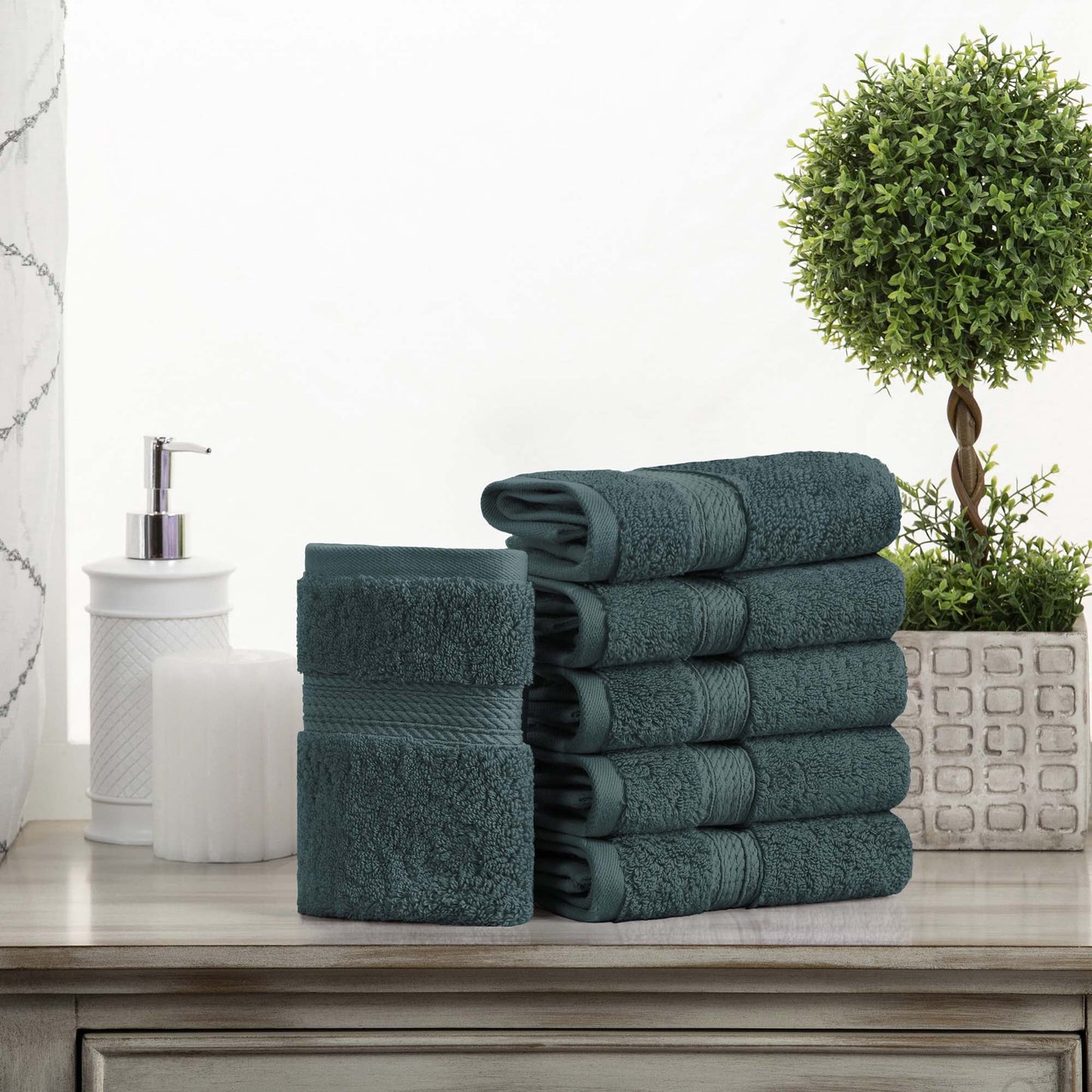Superior 800 GSM Egyptian Cotton 10-Piece Towel Set, Soft Ultra Absorbent Towels, Charcoal