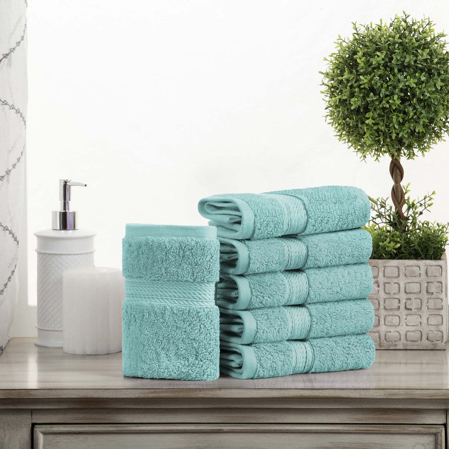 Superior 800 GSM Egyptian Cotton 2-Piece Bath Sheet Set, Soft Ultra Absorbent Towels, Sea Foam