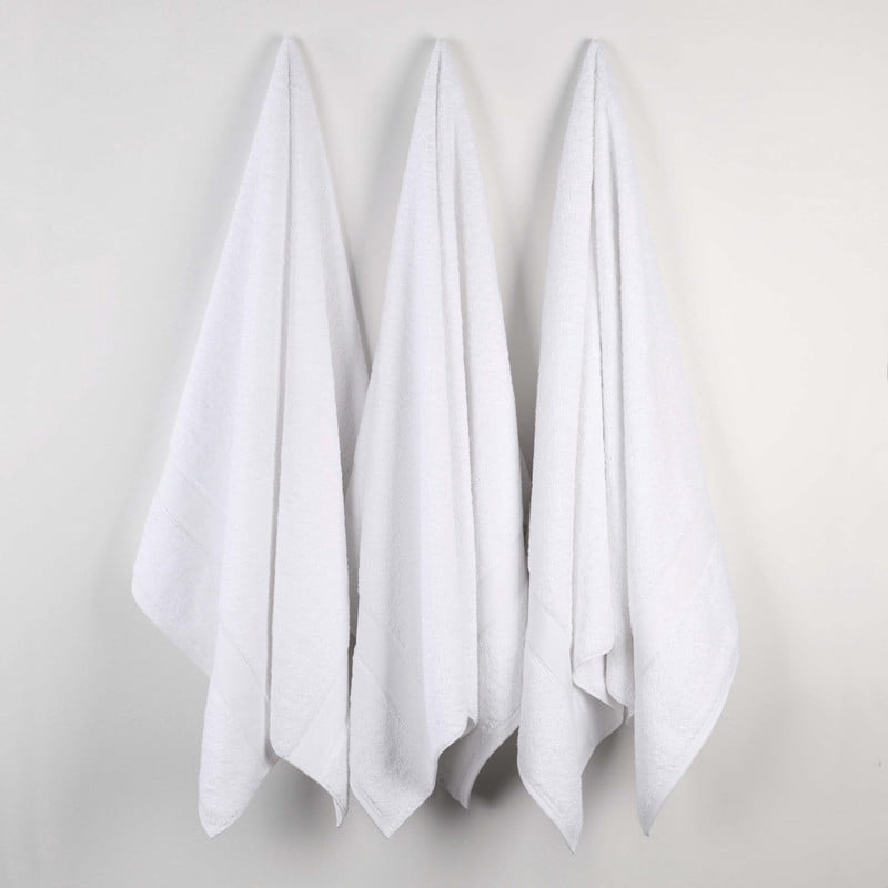 Superior Oregon Organic Cotton Medium Weight Bath Towels, 2-Piece Set, White