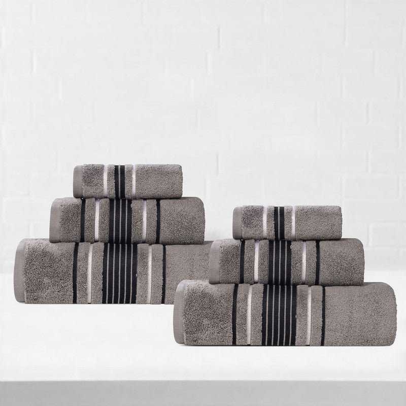 Superior Sadie Zero Twist Cotton Solid Hand Towel Set, Ultra Soft Towels, Charcoal