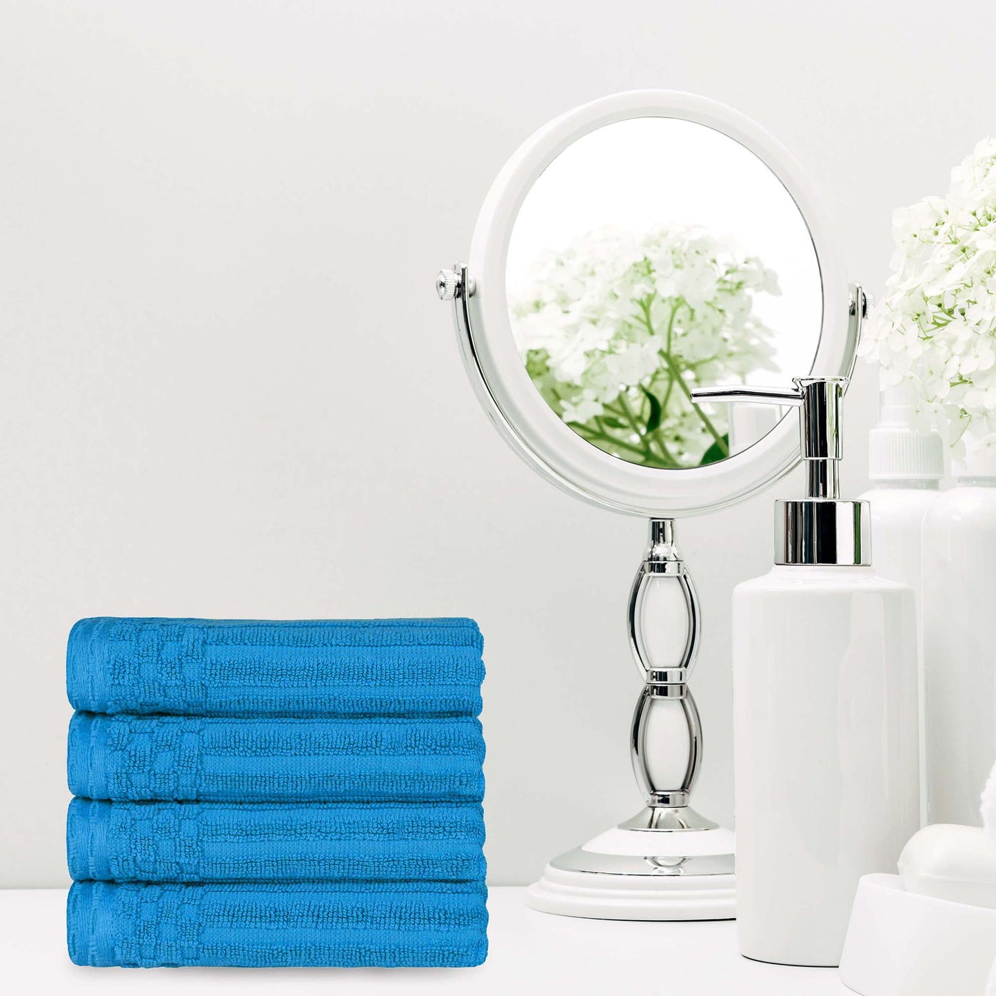 Superior Soho Ribbed Cotton 6-Piece Assorted Towel Set, Black