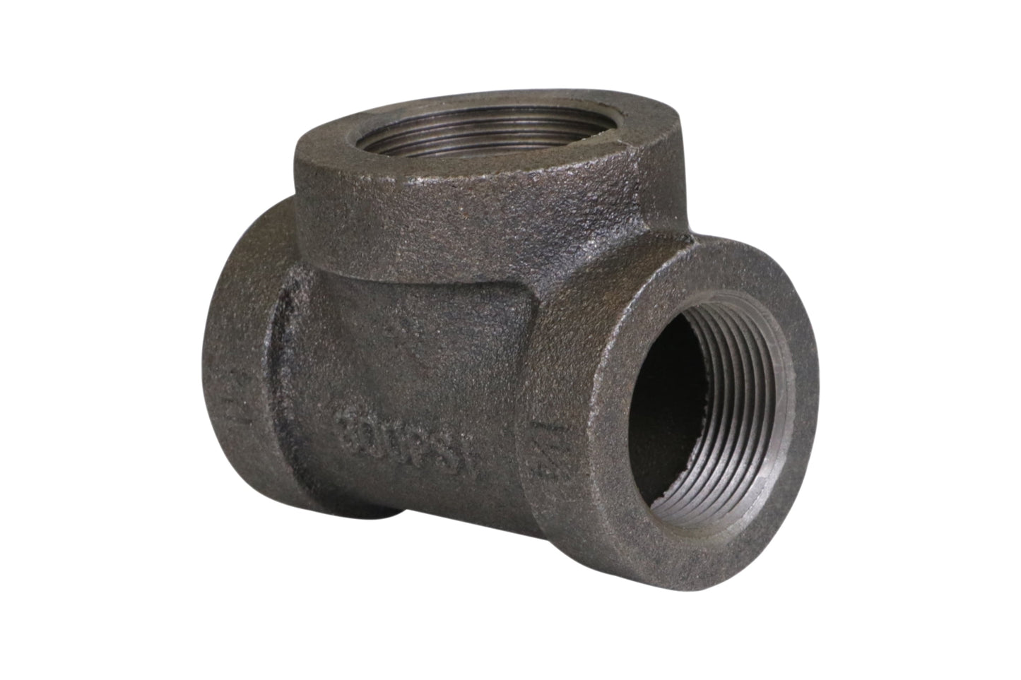 Supply Giant 1-1/4" x 1" x 1-1/4" BLack Pipe Fitting Reducing Tee Cast Iron